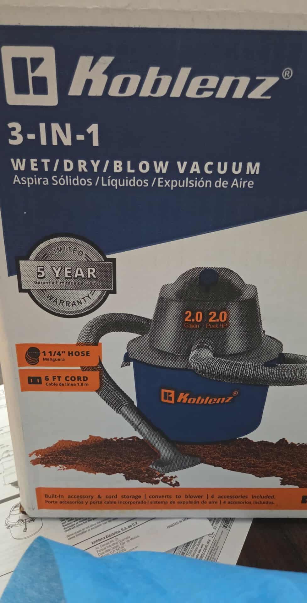Koblenz WD-2L Wet Dry Vacuum Cleaner, Home Car Garage Workshop, 2.0 PHP customer photo 2