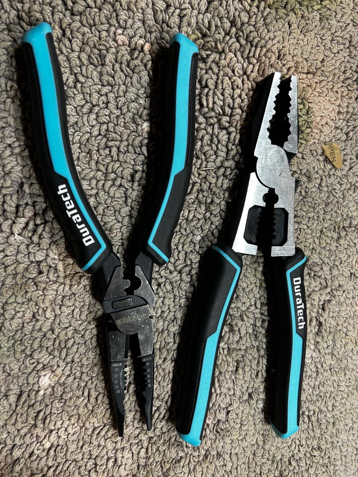 DURATECH 3PCS Pliers Set, Large 6 in 1 Multifunctional Wire Stripper Crimper Cutter, 8.5