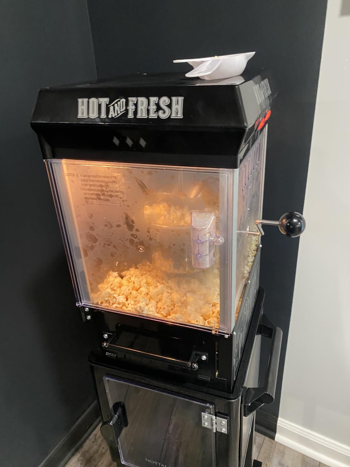 Nostalgia Popcorn Maker Machine - Professional Cart With 2.5 Oz Kettle Makes Up to 10 Cups - Vintage Popcorn Machine Movie Theater Style - Red & White customer photo 2
