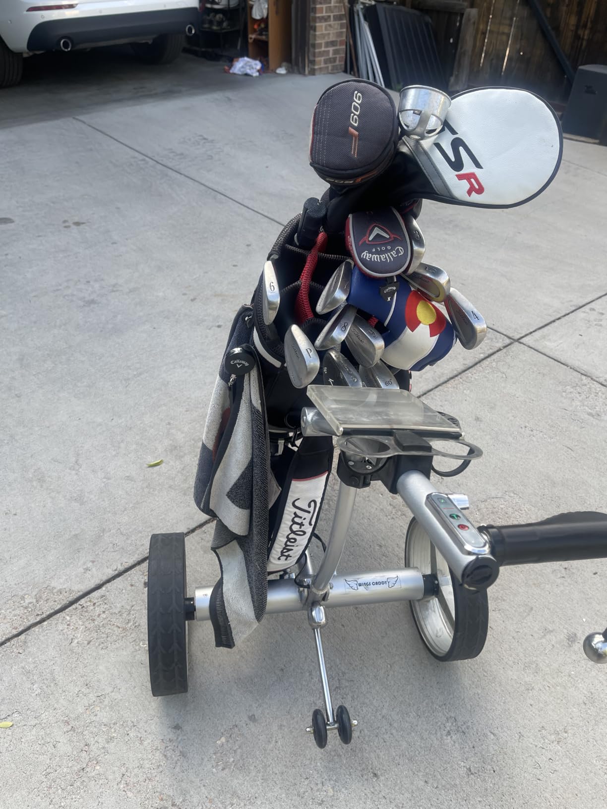 Electric Golf Push Cart with Remote Control – Up to 36 Hole & 1500 Life Cycle Lithium Battery Twin Motors Lightweight customer photo 2