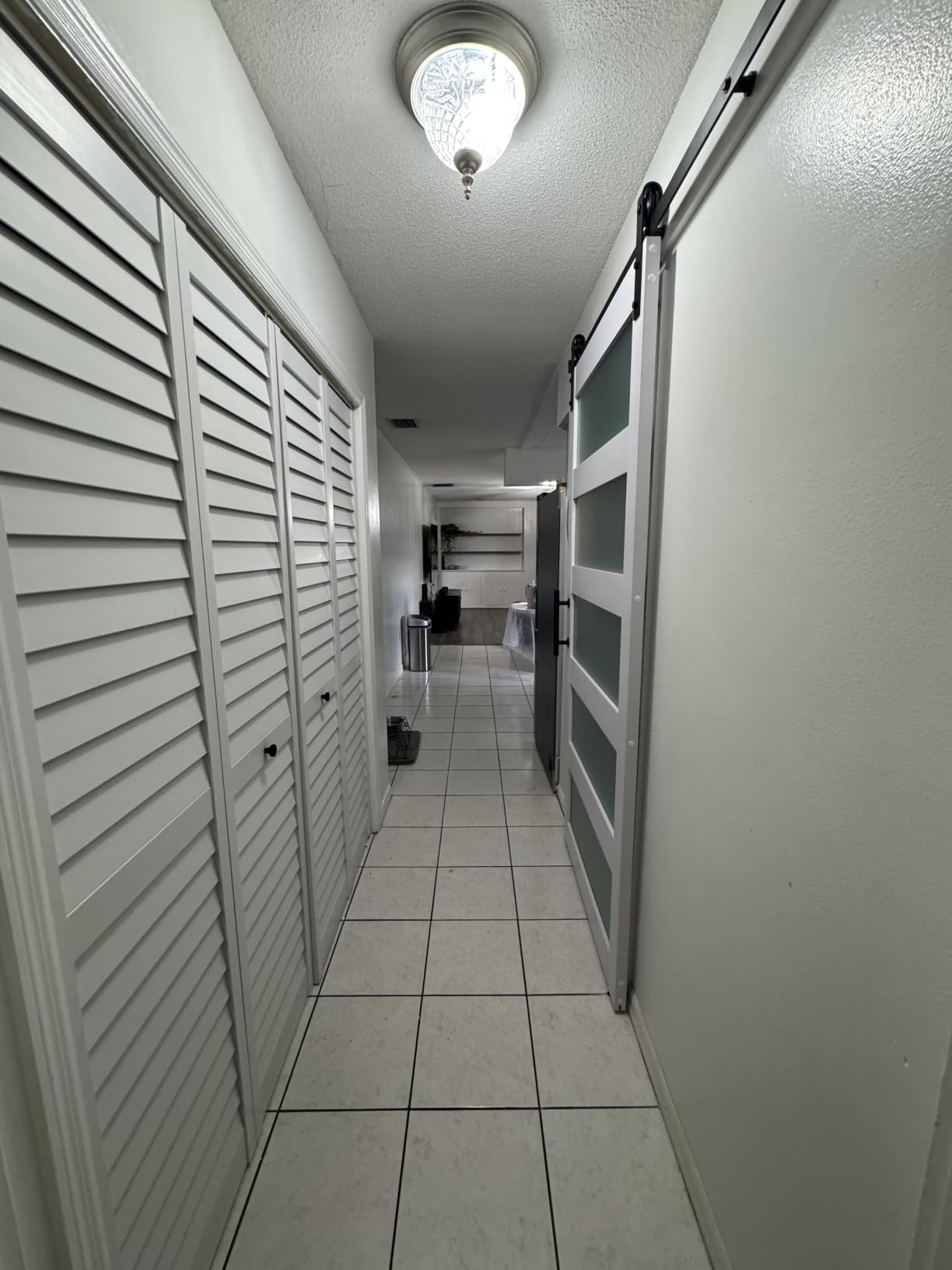 SMARTSTANDARD 36 x 84 in Glass Barn Door with 6.6FT Sliding Hardware Kit customer photo 1
