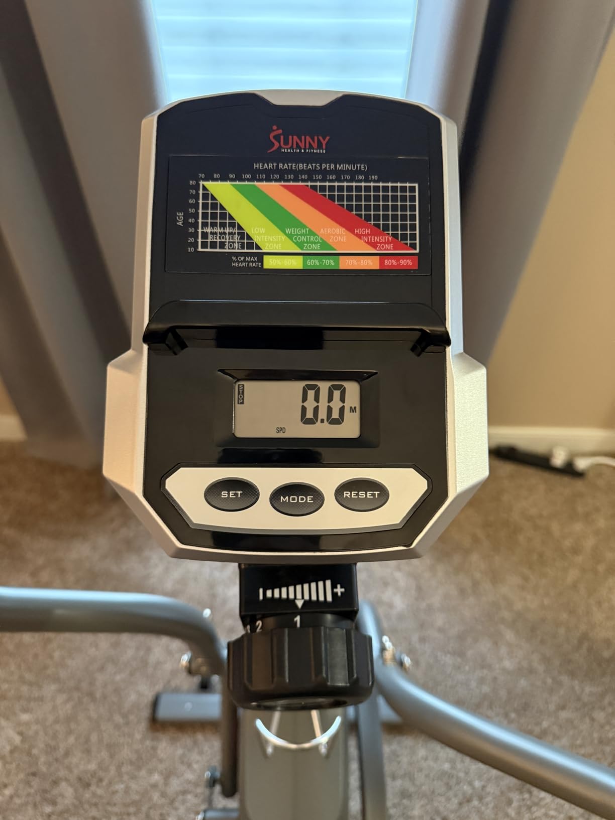 Sunny Health & Fitness Elliptical Exercise Machine with Long Stride Workout | Adjustable Magnetic Resistance, Joint-Friendly, Smart Function, Heart Rate Sensor, Digital Monitor, SunnyFit App customer photo 2