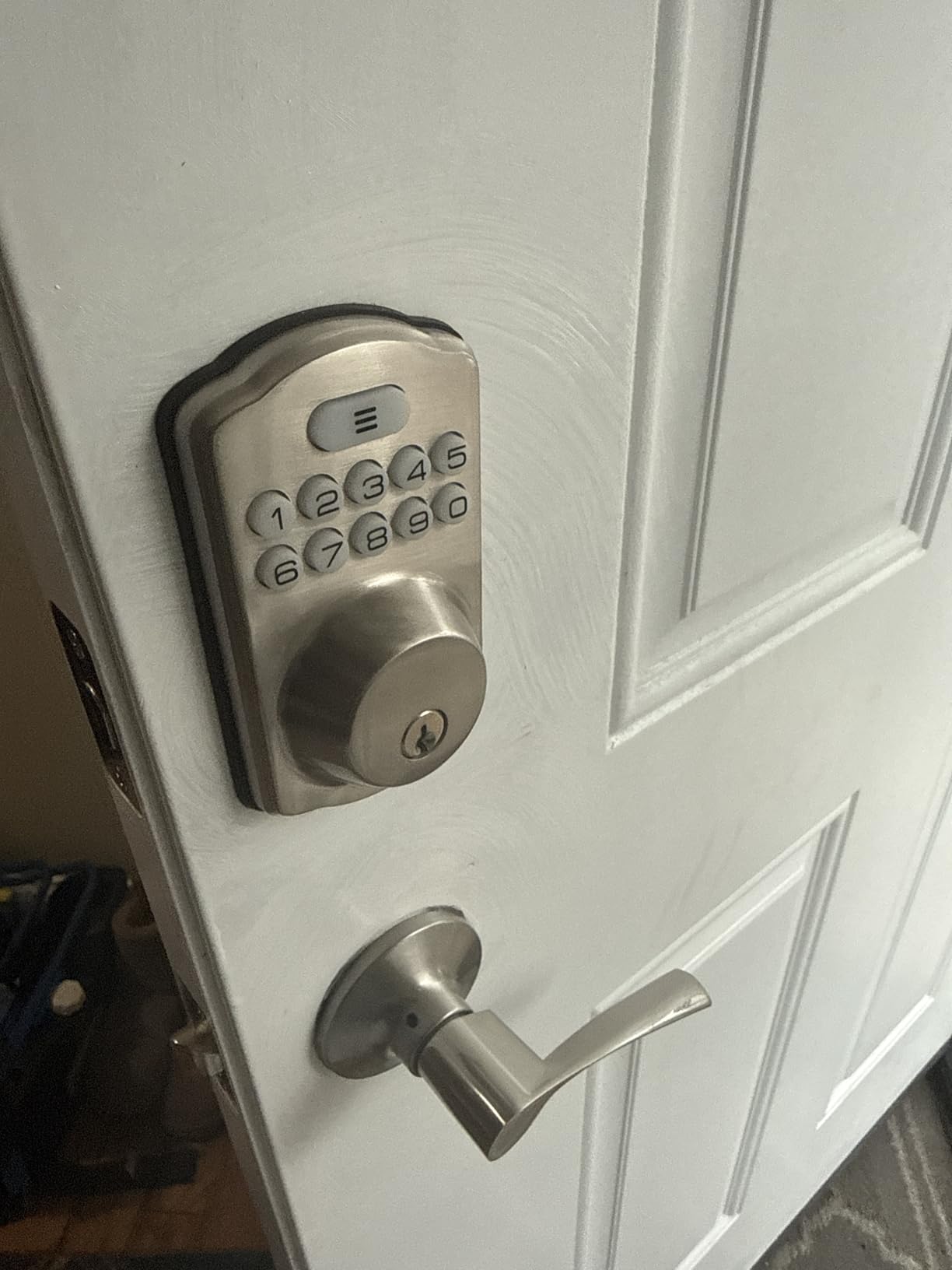 Veise KS01B Keypad Door Lock with 2 Lever Handles Set, Satin Nickel customer photo 2