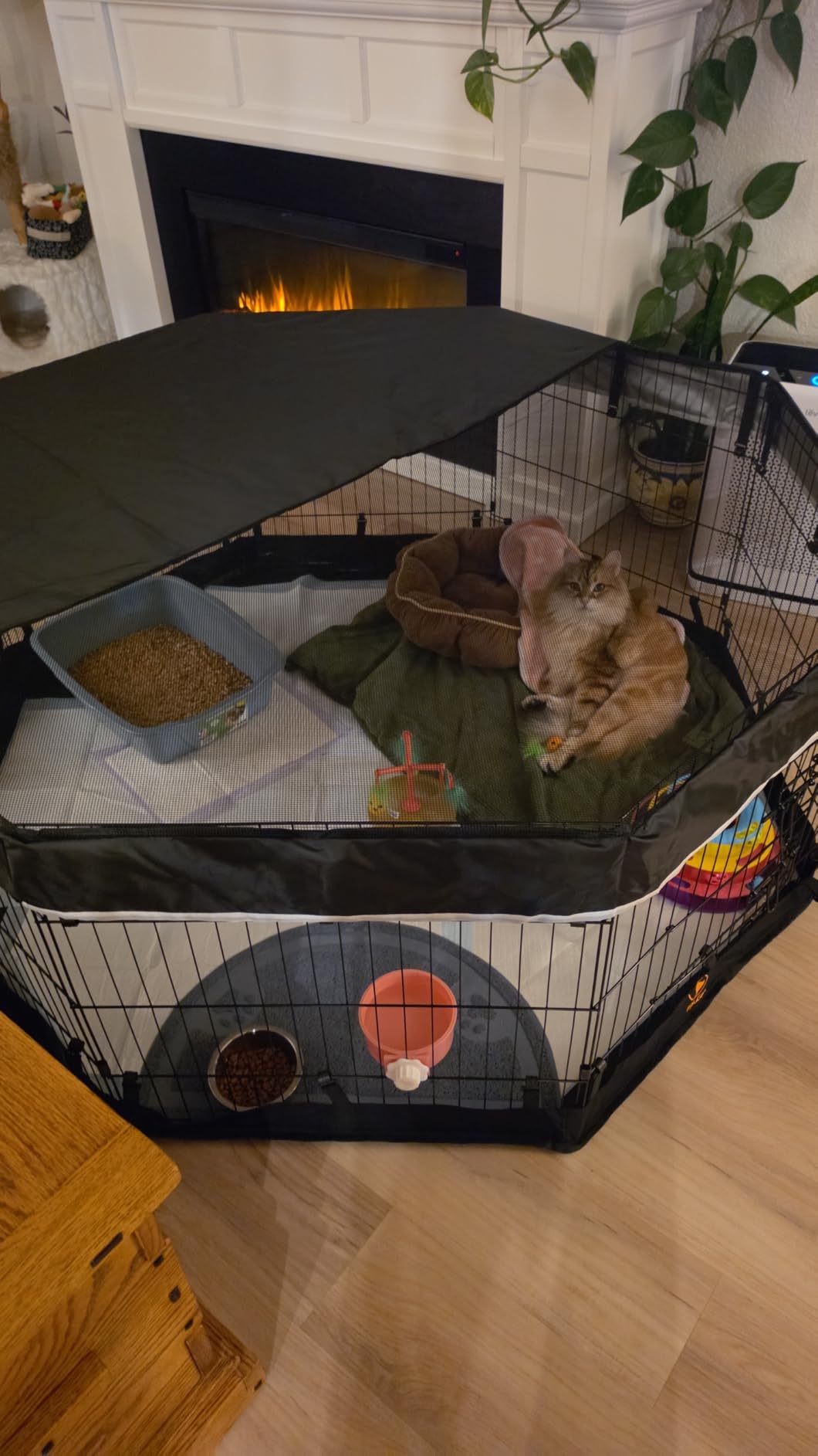 PJYuCien Puppy Playpen with Bottom Pad and Door, 8 Panels 24