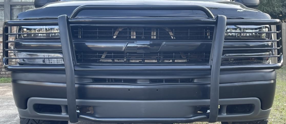 HECASA Brush Guard Compatible with 1999-2002 Chevy Silverado 1500 LD, 2000-2006 Chevy Tahoe 1500, Suburban 1500, GMC Yukon/Yukon XL 1500 Bull Bar Bumper Grill Grille Guard Brush Push Bar Steel customer photo 1
