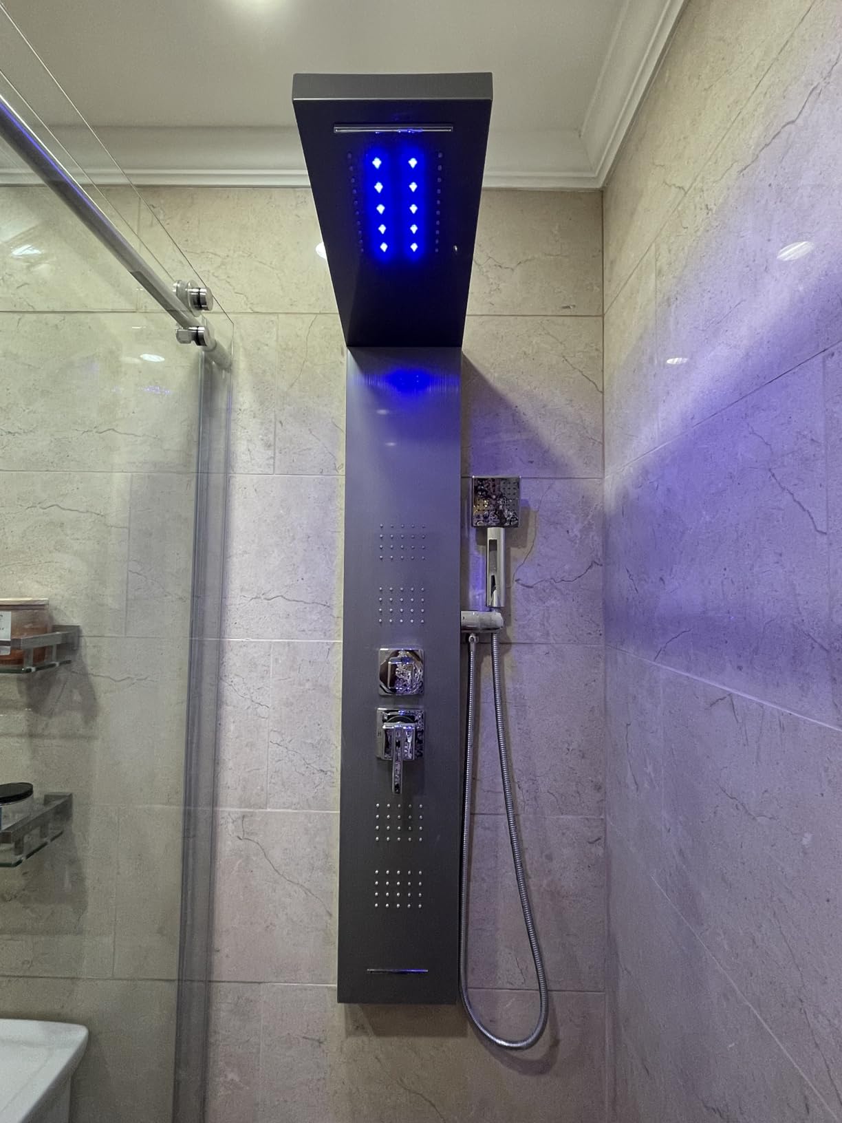 ROVOGO LED Shower Panel Tower System with Lights, 5 Shower Modes, 46.5 Inch customer photo 2
