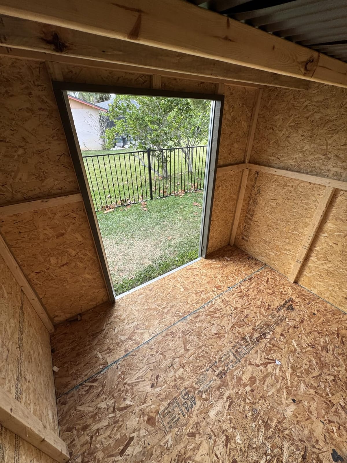 Handy Home Products Highland 8x6 Modern Wooden Storage Shed with Floor Kit and Palram roof- Does not Include Paint customer photo 2