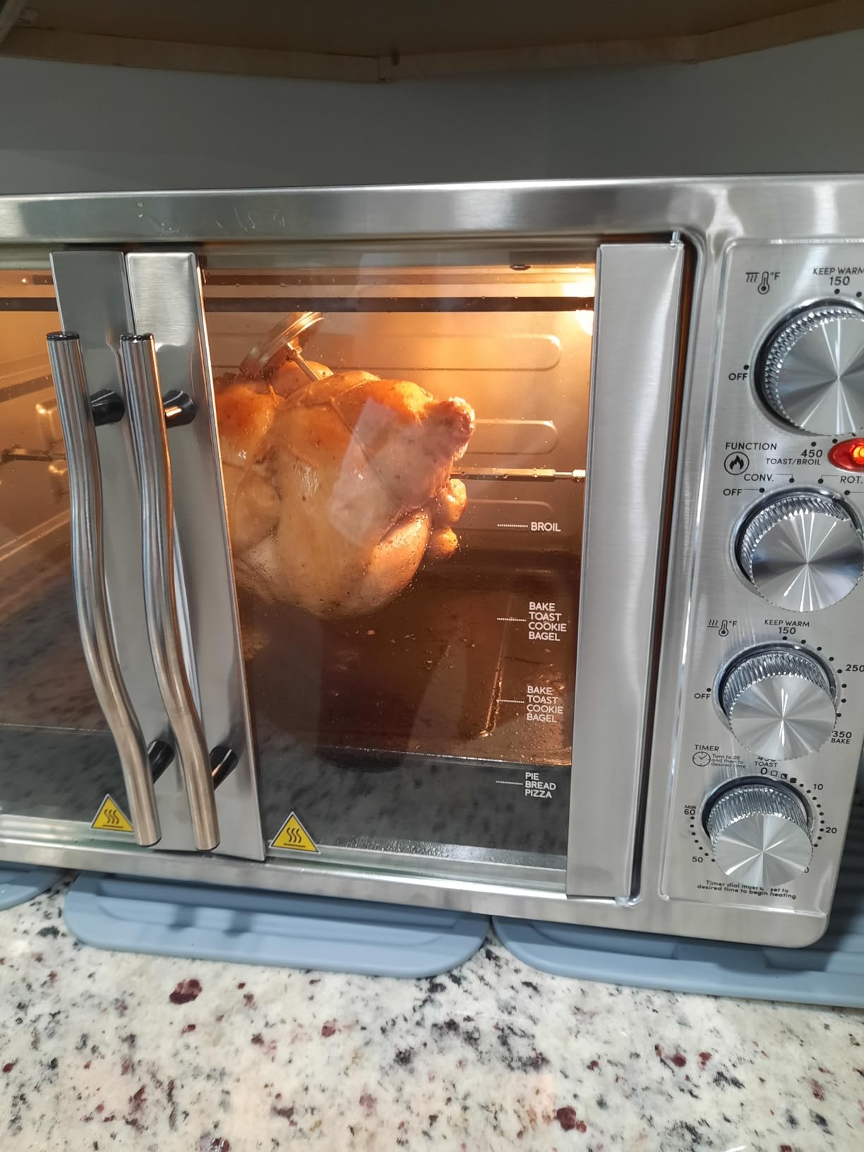 Elite Gourmet ETO2530M Double French Door Oven, 25L, 12