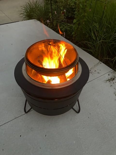 TIKI Reunion Smokeless Fire Pit, 27.5 in Wood Burning Fire Pit with Cover customer photo 1
