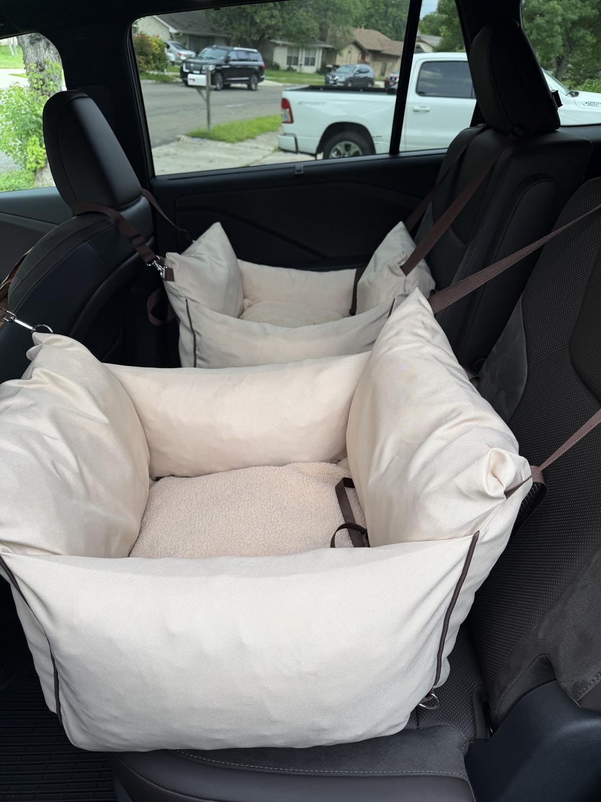 Lesure Dog Car Seat for Small Dogs,Booster Car Bed for Puppy Under 25lbs customer photo 2