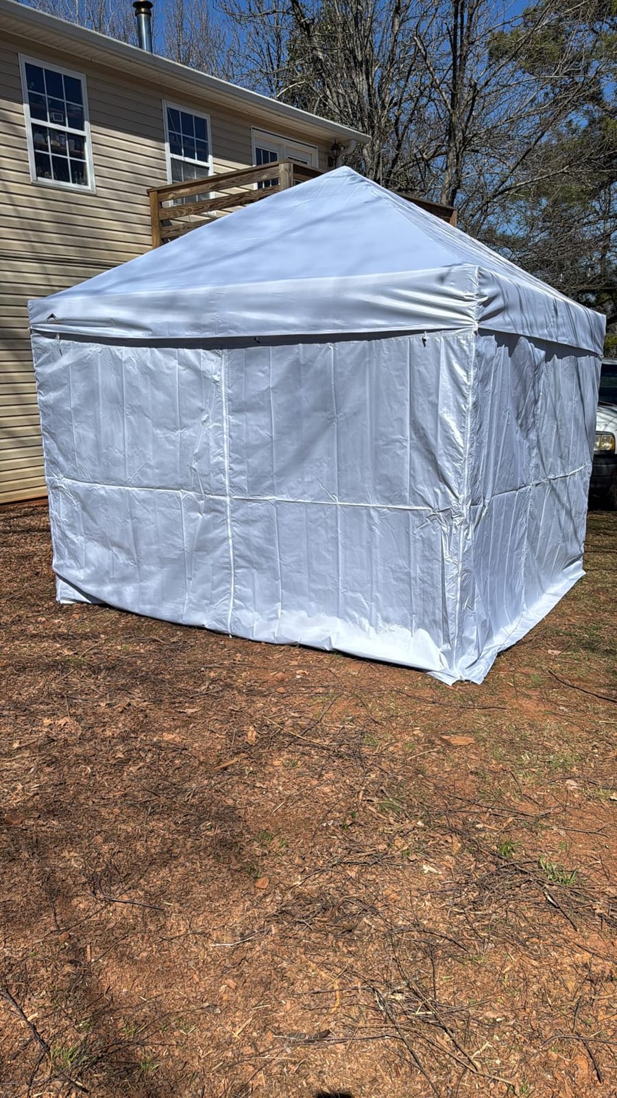 CROWN SHADES 10X10 Commercial Pop Up Canopy Tent with Sidewalls, Gray customer photo 1