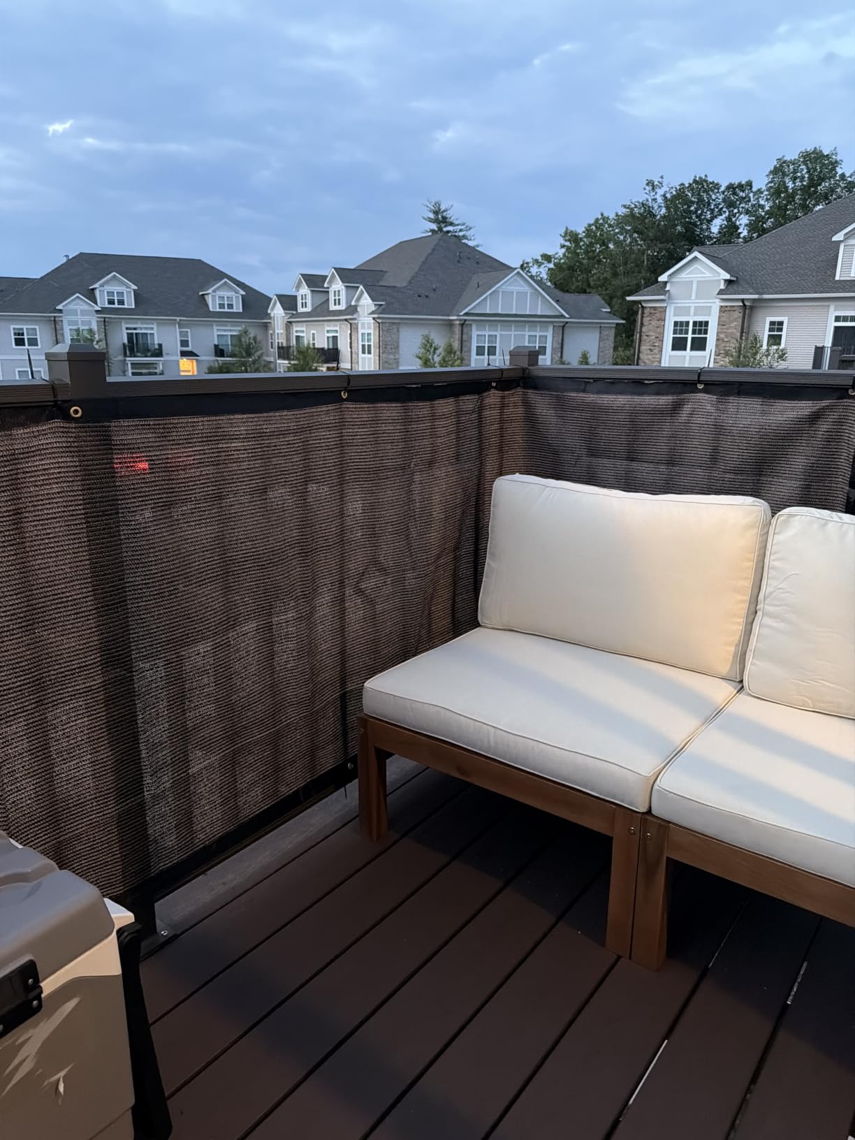 UPGRADE Balcony Privacy Screen Fence Commercial Shade Cover 3' x 16' with Ties Durable and UV Resistant Perfect for Deck Patios-Black, Customizable customer photo 1