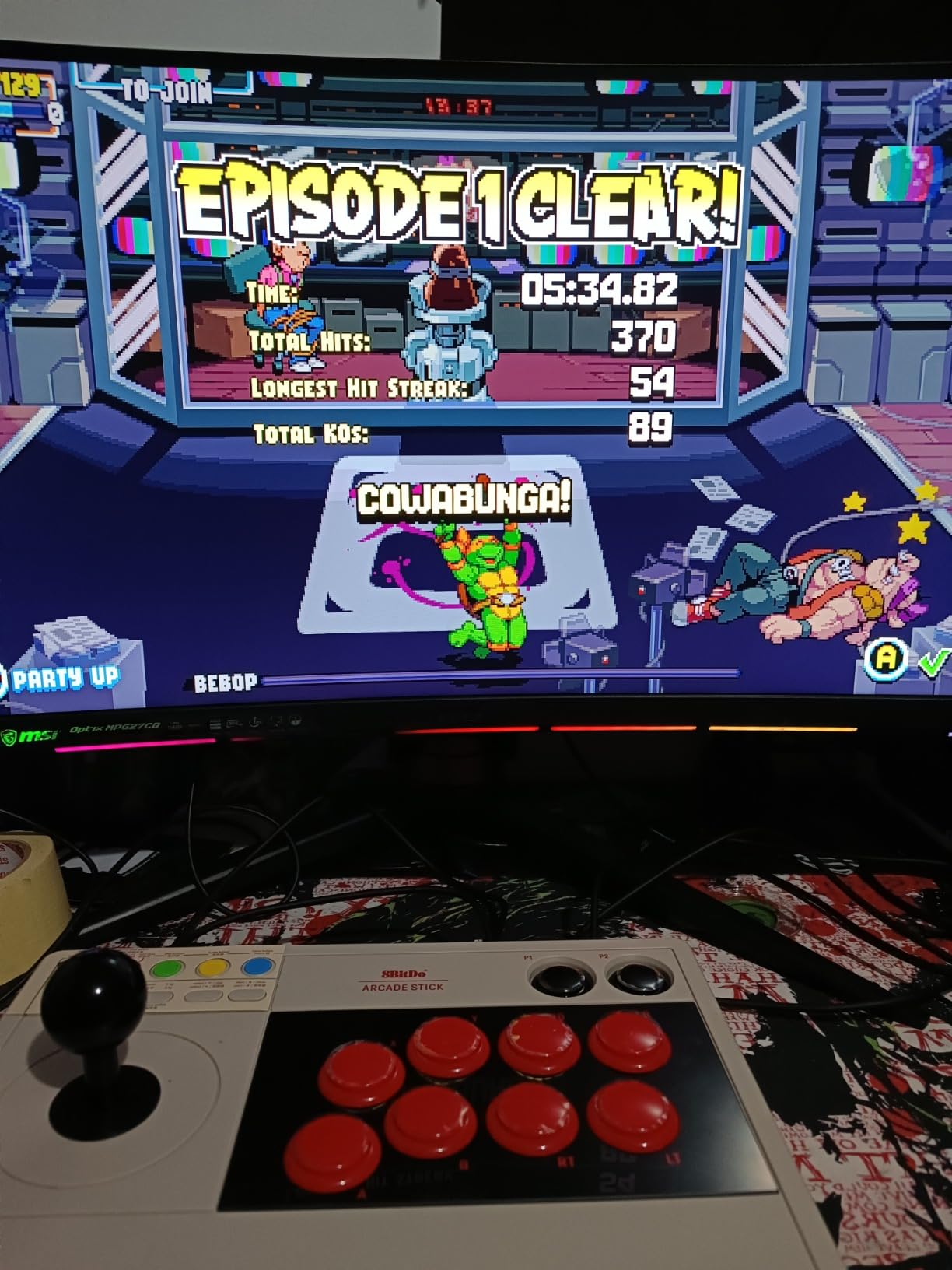 8Bitdo Retro Wireless Arcade Fight Stick for Switch/Switch 2, PC Windows | 8 Way Joystick, 2 Dedicated Macro Buttons, Turbo Function, Support Bluetooth, 2.4G Wireless and Wired USB-C Cable Connection customer photo 1
