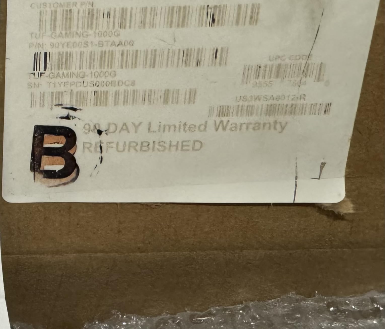 ASUS TUF Gaming 1000W Gold (1000 Watt, ATX 3.1 Compatible Fully Modular Power Supply, 80+ Gold Certified, Military-Grade Components, Dual Ball Bearing, Axial-tech Fan, PCB Coating, 10 Year Warranty) customer photo 2