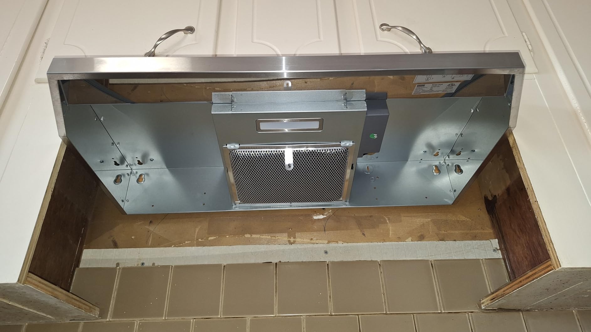 Range Hood 30 inch Under Cabinet, Stainless Steel Kitchen Vent Hood 280CFM, Built-in Kitchen Stove Hood w/Rocker Button Control, Ducted/Ductless Convertible Duct, 2 Speeds Fan, Bright LED Light customer photo 2