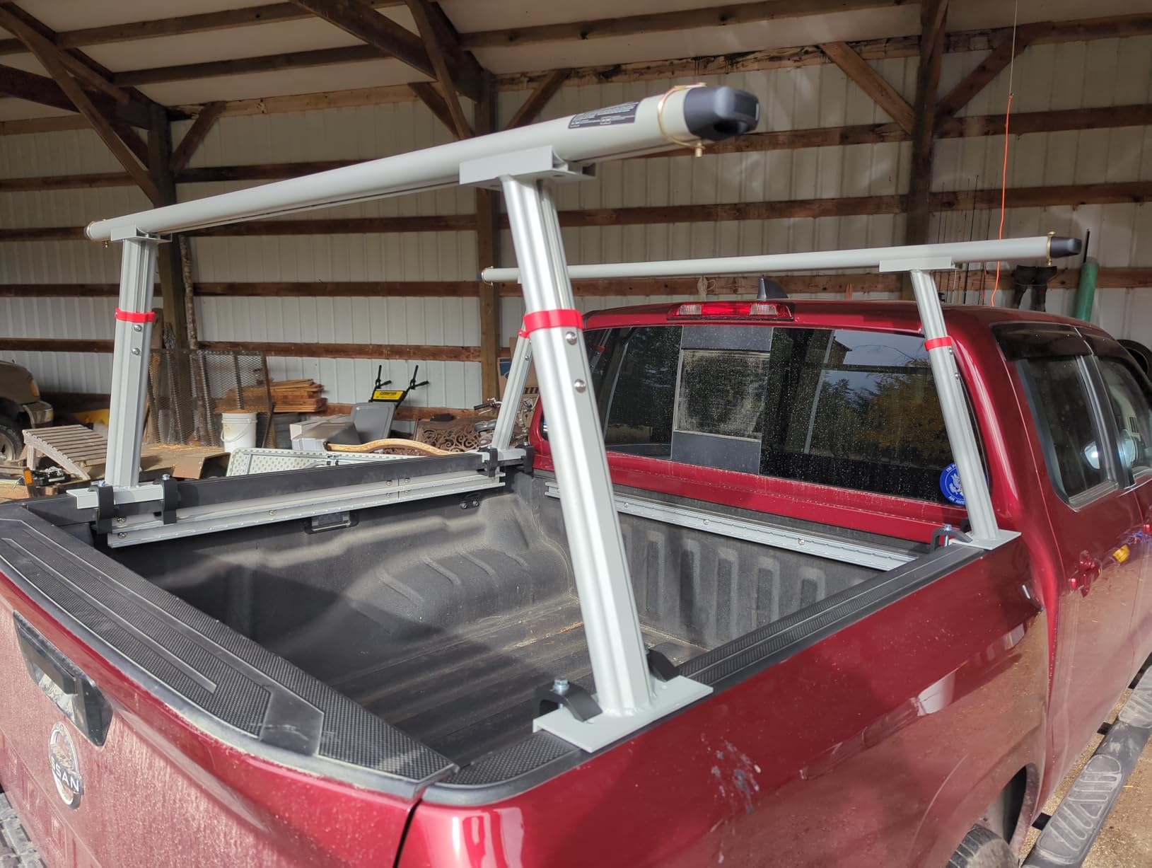 VEVOR Truck Rack with 8 Non-Drilling C-Clamps, 19-34in Adjustable Height Aluminum Ladder Rack for Truck, 800 lbs Capacity Heavy Duty Truck Bed Rack Two-Bar Set for Kayak, Surfboard, Lumber, Ladder customer photo 2