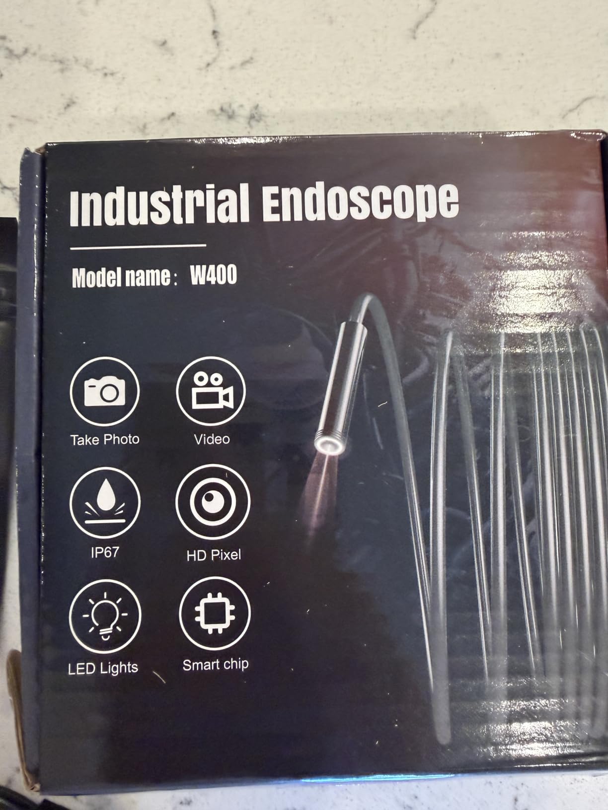 Kinpthy Endoscope Camera with Light,1920P HD Borescope Tools with 8 Adjustable LED Lights, Endoscope with Semi-Rigid Snake Camera, Inspection Borescope for iOS and Android-16.4ft Single Lens customer photo 2