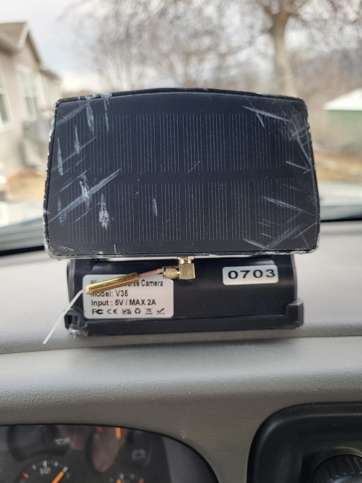 Wireless Backup Camera Solar Magnetic: Portable Cordless Scratch-Proof Truck Trailer Hitch Rear View Camera HD 1080P No Wiring No Drilling Rechargeable 5'' Monitor Kit for Car RV Camper - DoHonest R50 customer photo 2