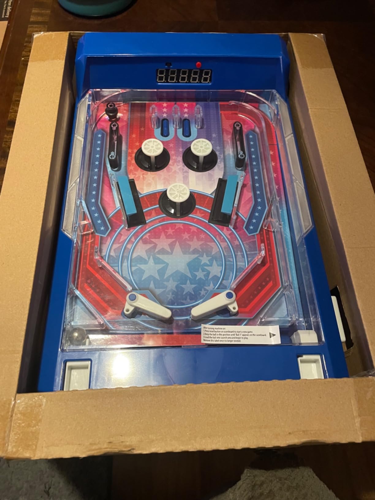 Merchant Ambassador Retro Arcade Electronic: Pinball - Tabletop Game, Vibrating Bumpers, LED Lights, Sound Effects, 1 Player, Ages 6+ customer photo 2
