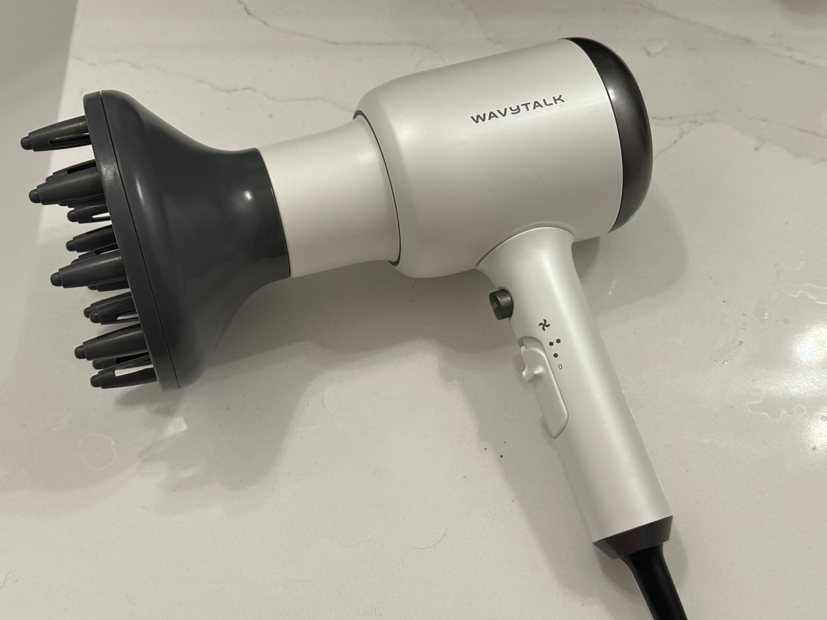 Wavytalk Blown Away Ionic Hair Dryer with Diffuser for Curly Hair | 1875W Fast Drying, 3 Attachments for All Hair Types, Ceramic Healthy Shine, Lightweight & Quiet (Black) customer photo 2