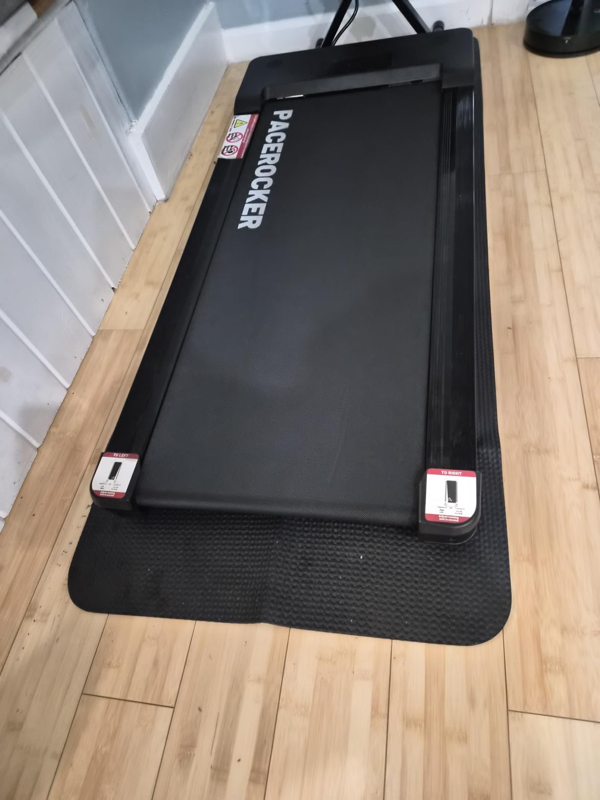 Treadmill Mat,Bike Mat Compatible with Peloton Bike Elliptical Treadmill,Folding Pad Exercise Equipment Under Exercise Trainer Pad for Stationary Indoor Spin customer photo 1