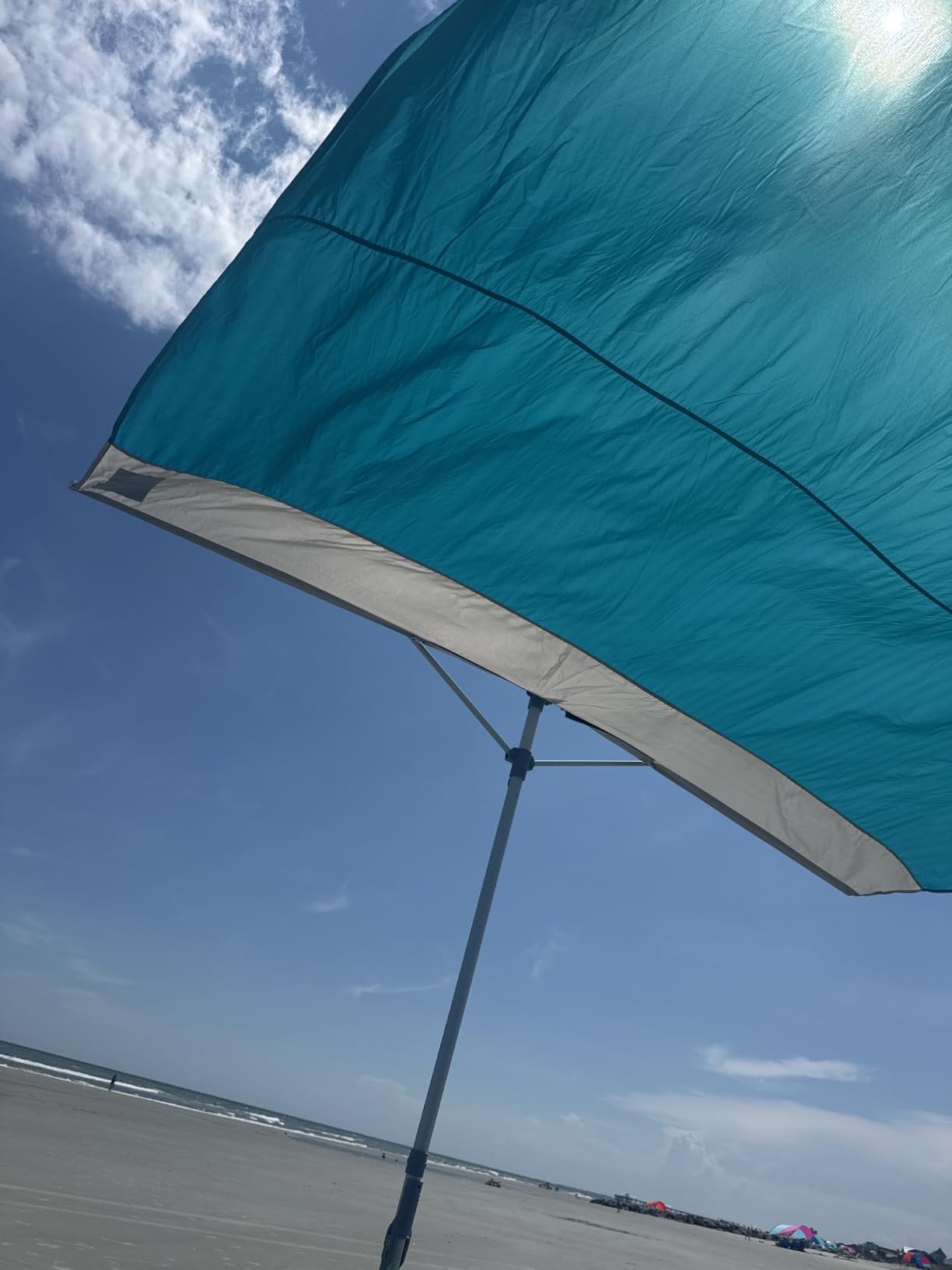 Solbello Shade - The Ultimate Wind-Driven Beach Umbrella, Effortless to Set Up, Lightweight, Won't Blow down the Beach, UPF 50+ Sun Protection customer photo 1