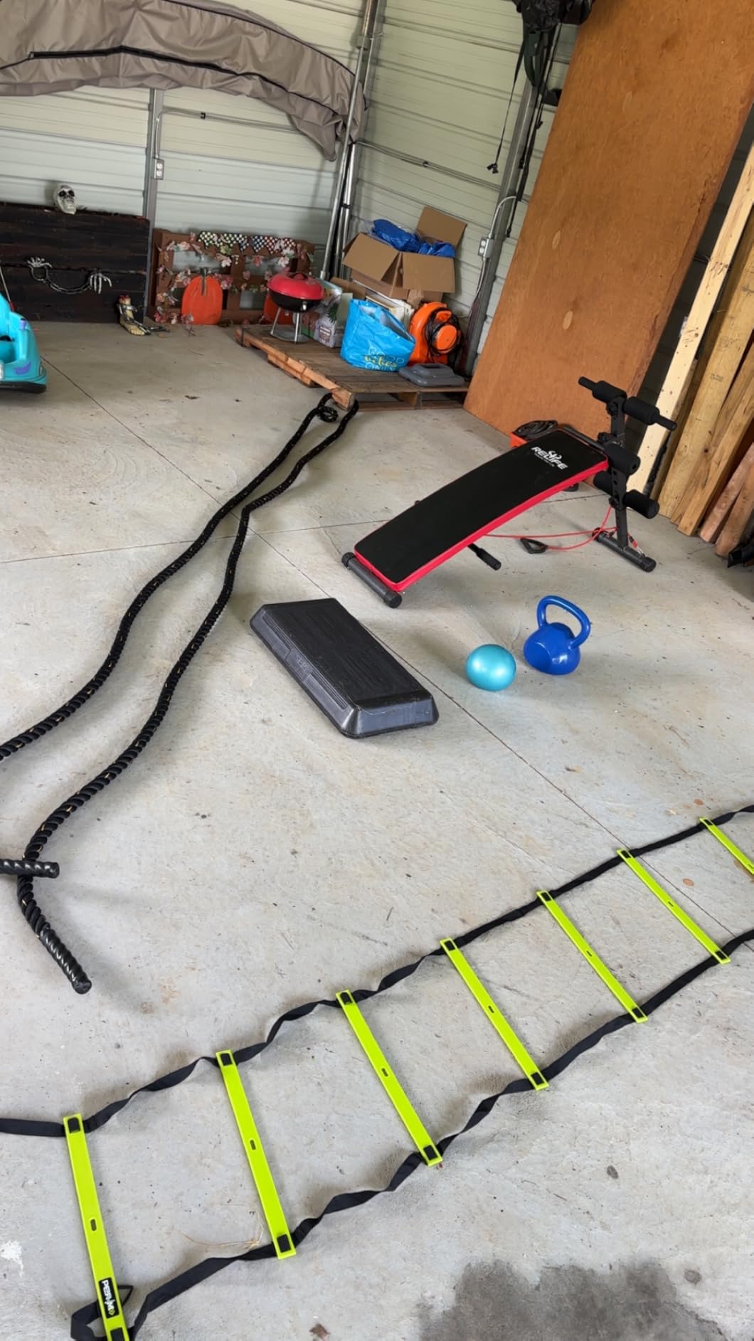 Fitvids Battle Rope 1.5Inch Diameter Poly Dacron 30 FT Length, Heavy Ropes for Home Gym and Workout customer photo 2