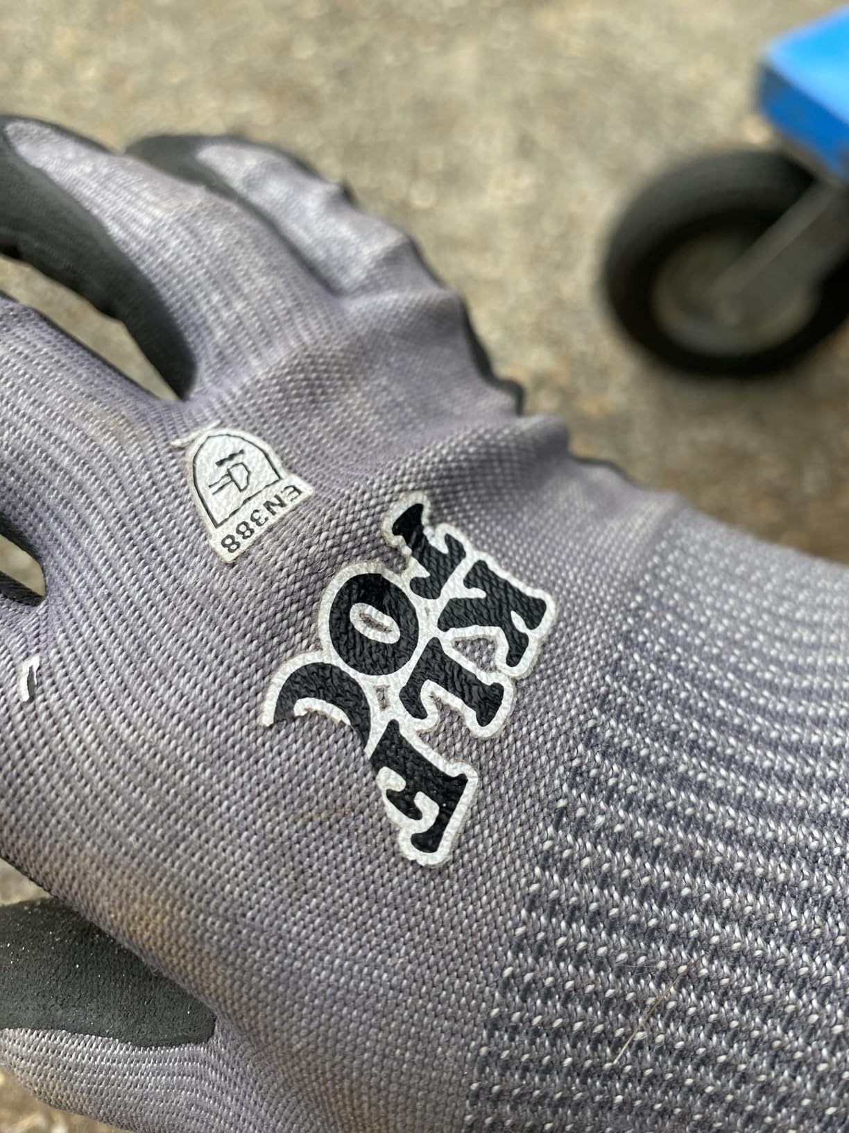 KLEIN TOOLS Work Gloves, Knit Dipped Cut Resistant ANSI A2 Nitrile Coated Gloves customer photo 1