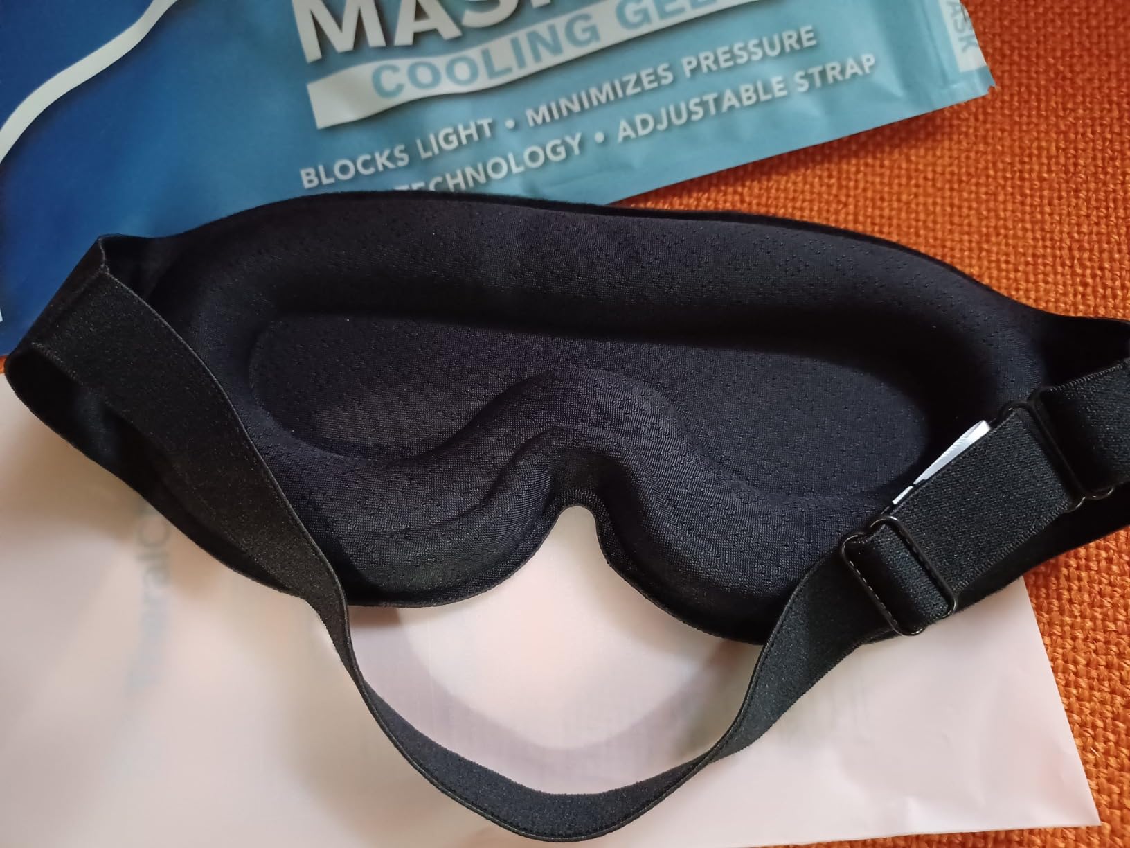 TheraICE Sleep Mask + Cooling Gel Relief - Weighted Sleep Eye Mask 100% Blackout 3D Cold Relaxing No Pressure Eye Cover Blindfold to Block Light for Comfortable Soothing Night Sleeping | Men & Women customer photo 2