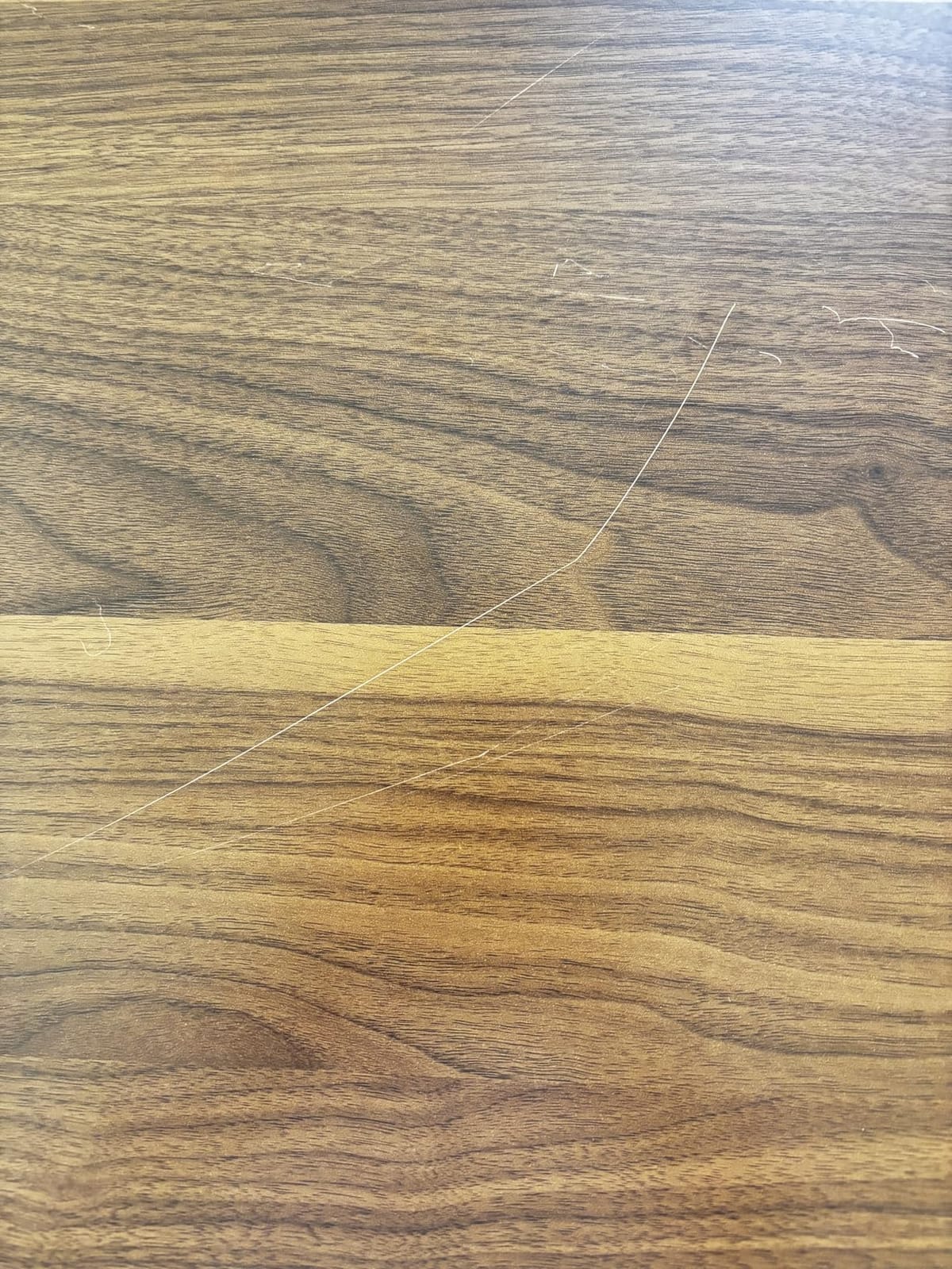 Tribesigns 8FT Conference Table, 94.48L x 47.24W x 29.52H Inches Boat Shaped Meeting Table with Rectangle Grommet, Modern Seminar Boardroom Table for Office Conference Room (8ft, Walnut & Black) customer photo 2