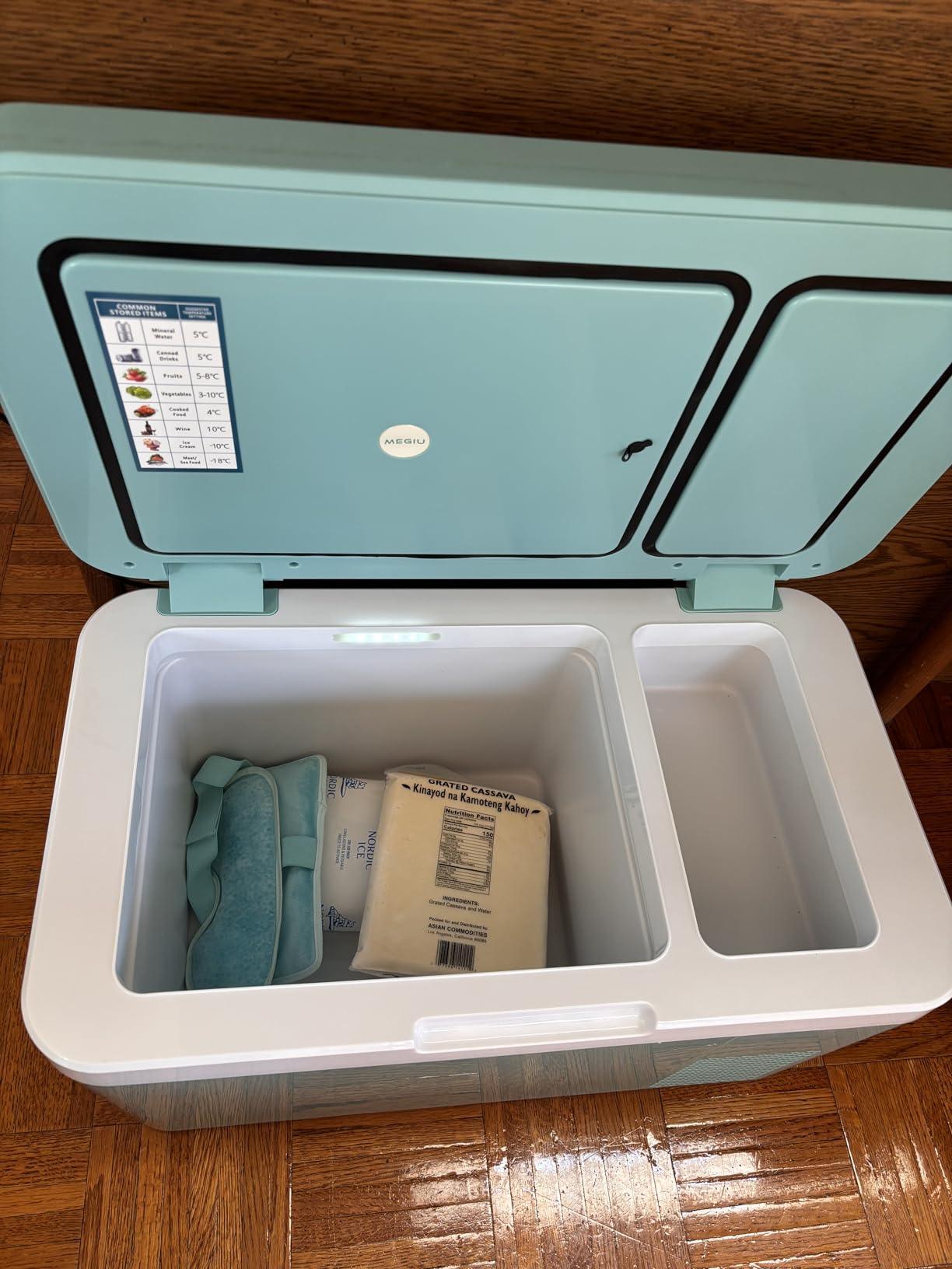 Megiu 12 Volt Car Refrigerator Dual Zone 25 Quart Portable Freezer 12V Fridge Compressor Cooler 12V/24V DC 110~240 Volt AC for Truck Van RV SUV and Home Use -18℃~+15℃ (Glass Door) customer photo 2