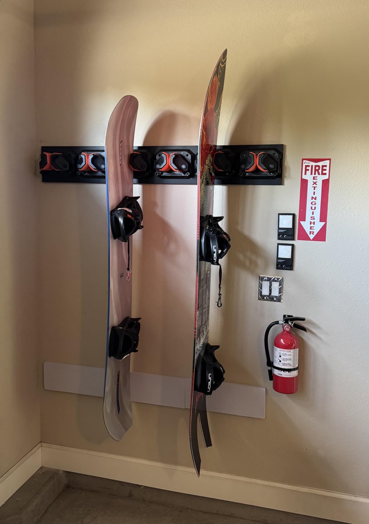 Ski & Snowboard Wall Rack for Garage Wall Fits Any Ski/board, Ski Wall Mount Holders Damage-Free Storage Rack, Garage Organization Space-Saving Winter Gear Organizer customer photo 1