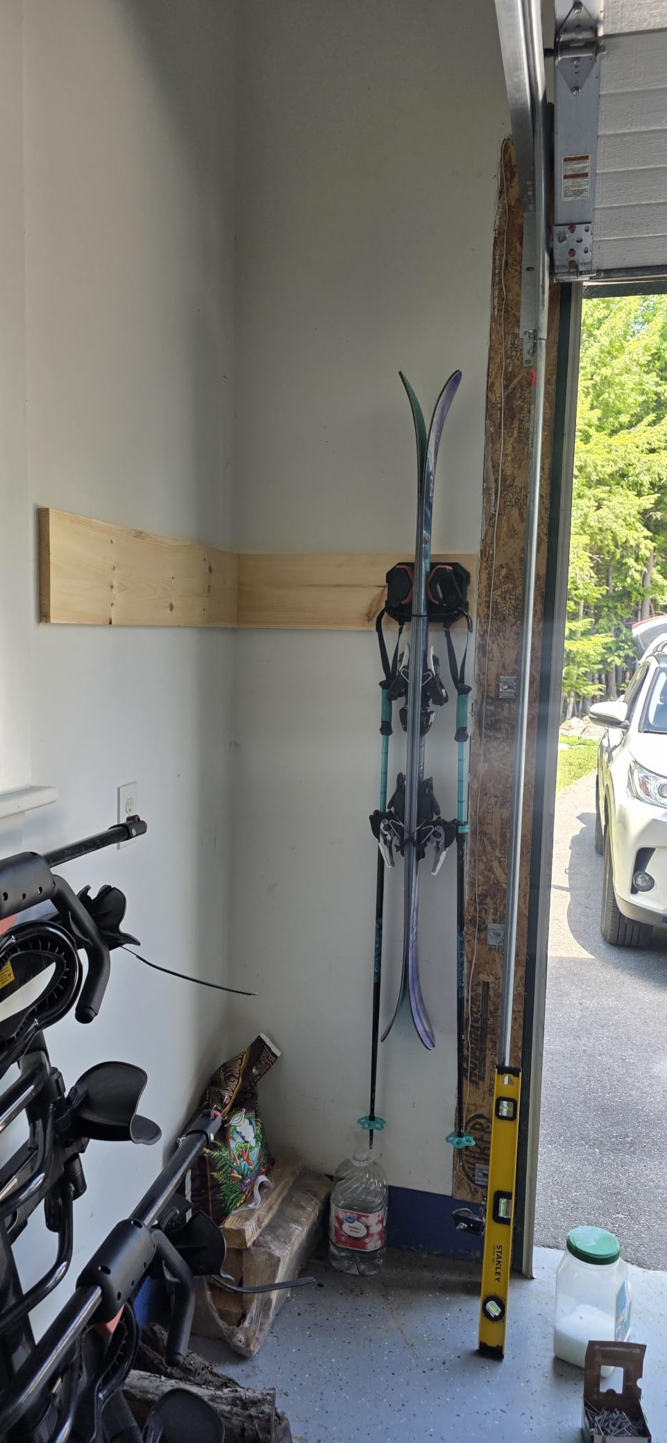 Ski & Snowboard Wall Rack for Garage Wall Fits Any Ski/board, Ski Wall Mount Holders Damage-Free Storage Rack, Garage Organization Space-Saving Winter Gear Organizer customer photo 2