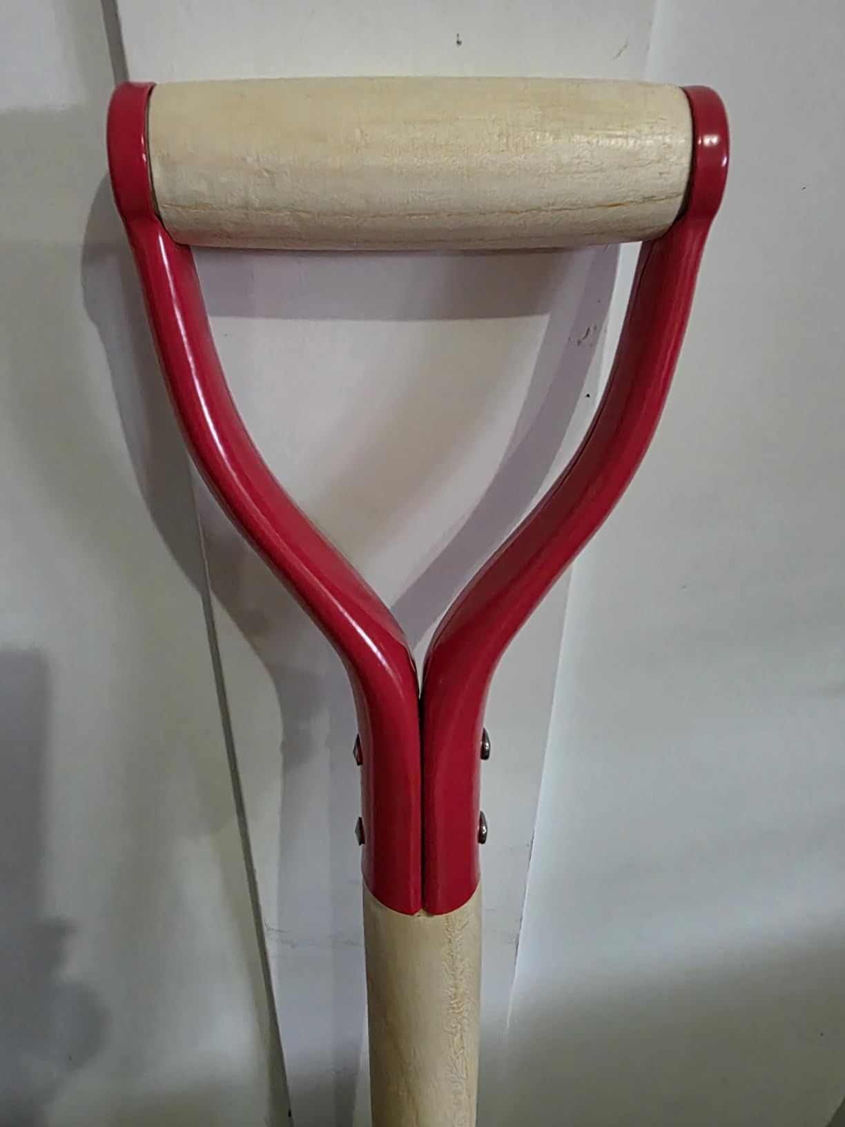 Garden Fork, 4-Tine Spading Digging Fork, Pitch Fork-45Inch, Forged Steel Y-Grip, Wood Handel-Red customer photo 2