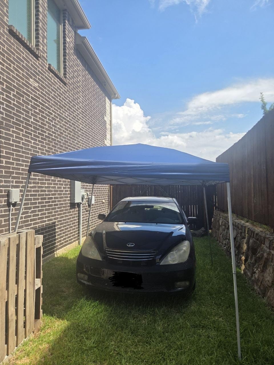 10x10FT Slant Leg Pop Up Canopy Tent, Portable Outdoor Shelter | 10x10FT Base 8x8FT Top, Adjustable Heights, Instant Shelter with Carrying Bag for Patio Deck Garden and Beach customer photo 1