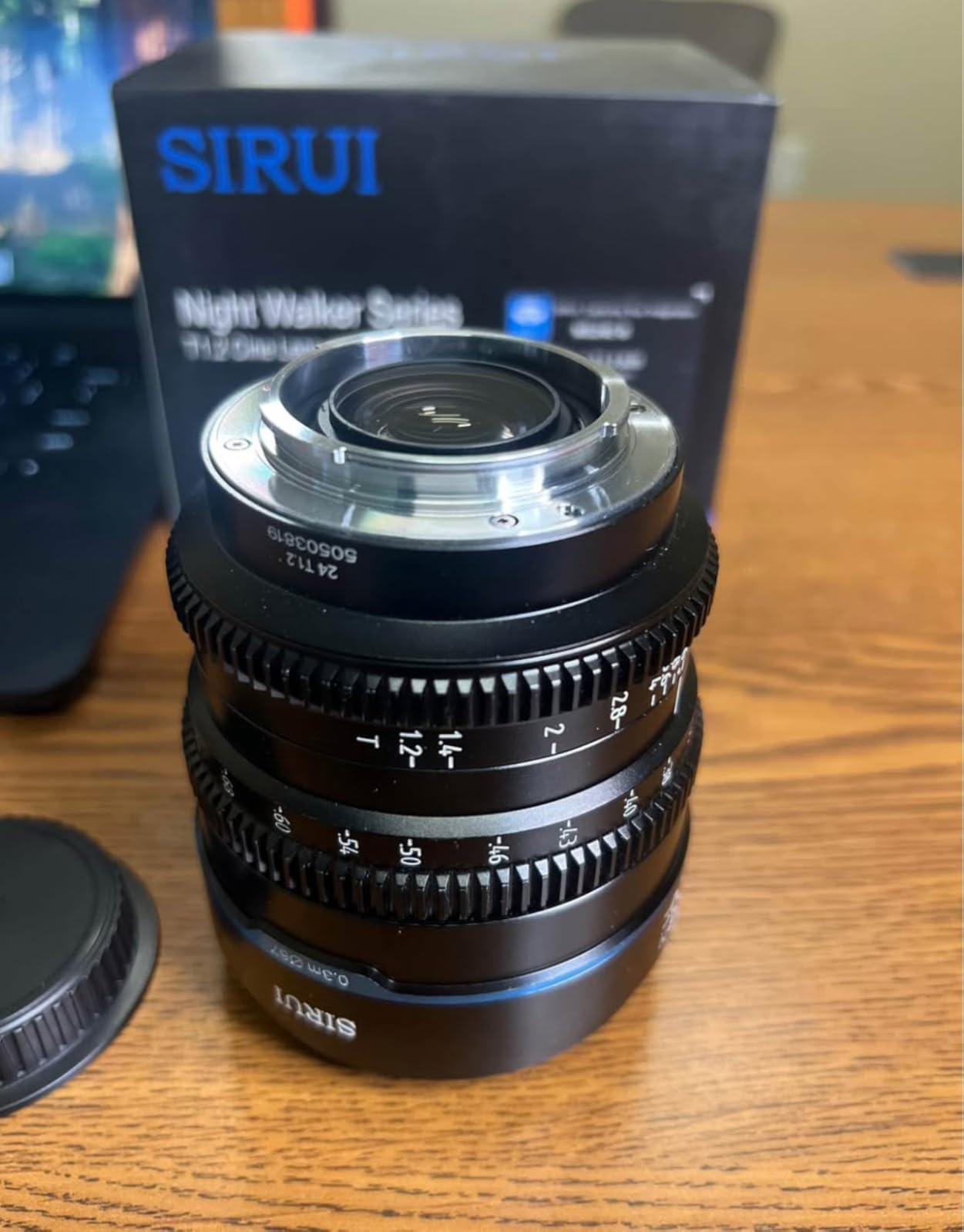 SIRUI Night Walker 24mm S35 Manual Focus Cine Lens, T1.2 Large Aperture Lens for E Mount Cameras, FX30, ZVE-10, A6500, A6600 (MS24E-B, Black) customer photo 1