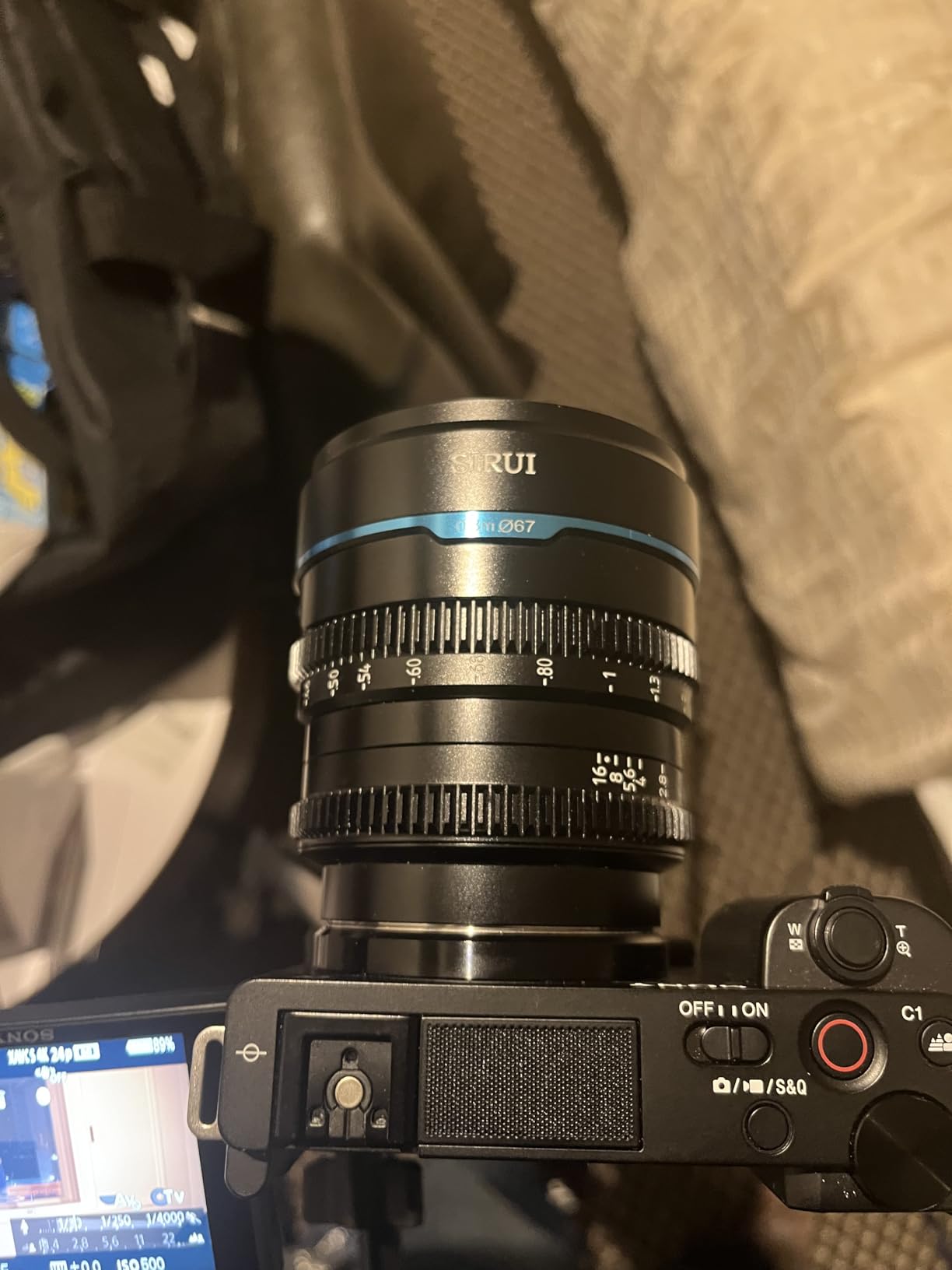 SIRUI Night Walker 24mm S35 Manual Focus Cine Lens, T1.2 Large Aperture Lens for E Mount Cameras, FX30, ZVE-10, A6500, A6600 (MS24E-B, Black) customer photo 2