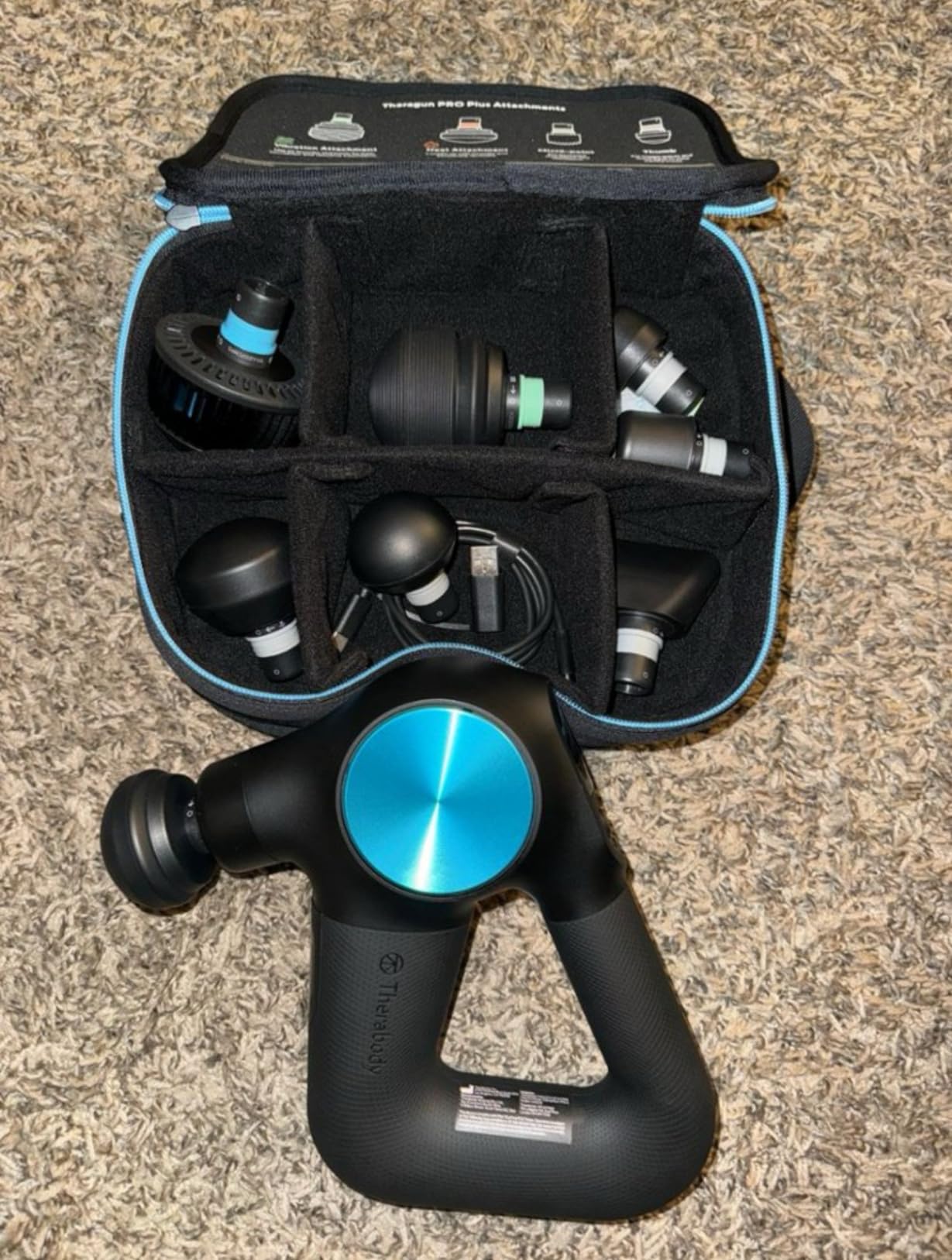 TheraGun Therabody PRO Plus 6-in-1 Deep Tissue Massage Gun | Black customer photo 1