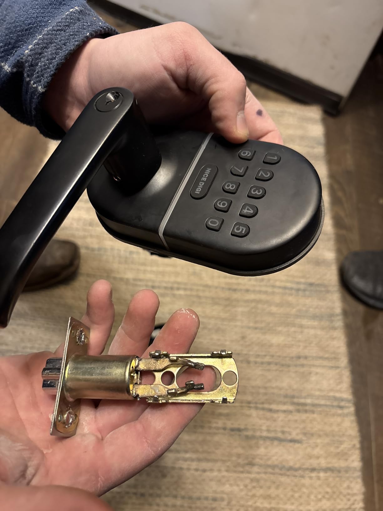 Keypad Door Lock with Handle, Smart Keyless Entry with Code for Front Door customer photo 1