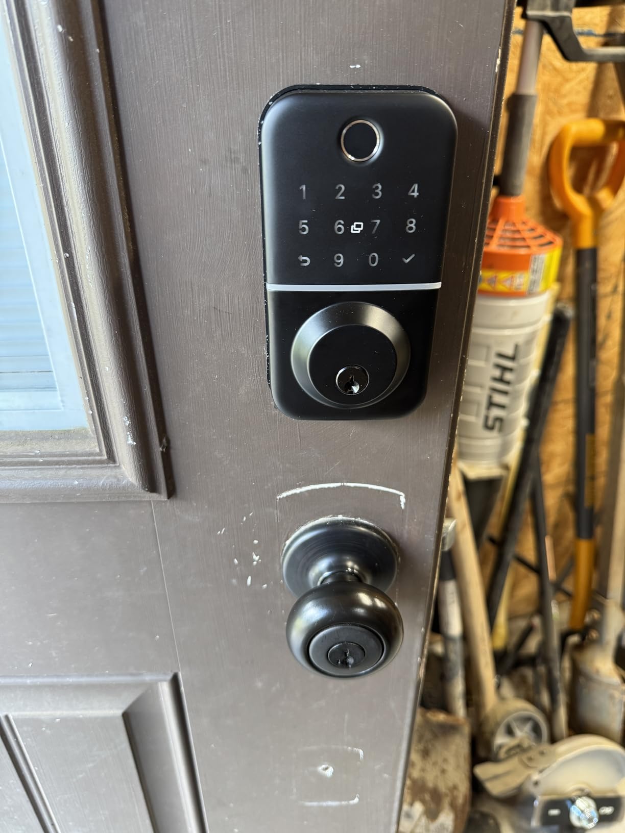 Smart Door Lock Deadbolt with Keypad: Keyless Entry Door Lock - Fingerprint Lock for Front Door - Electronic Lock with Bluetooth and APP Control customer photo 1