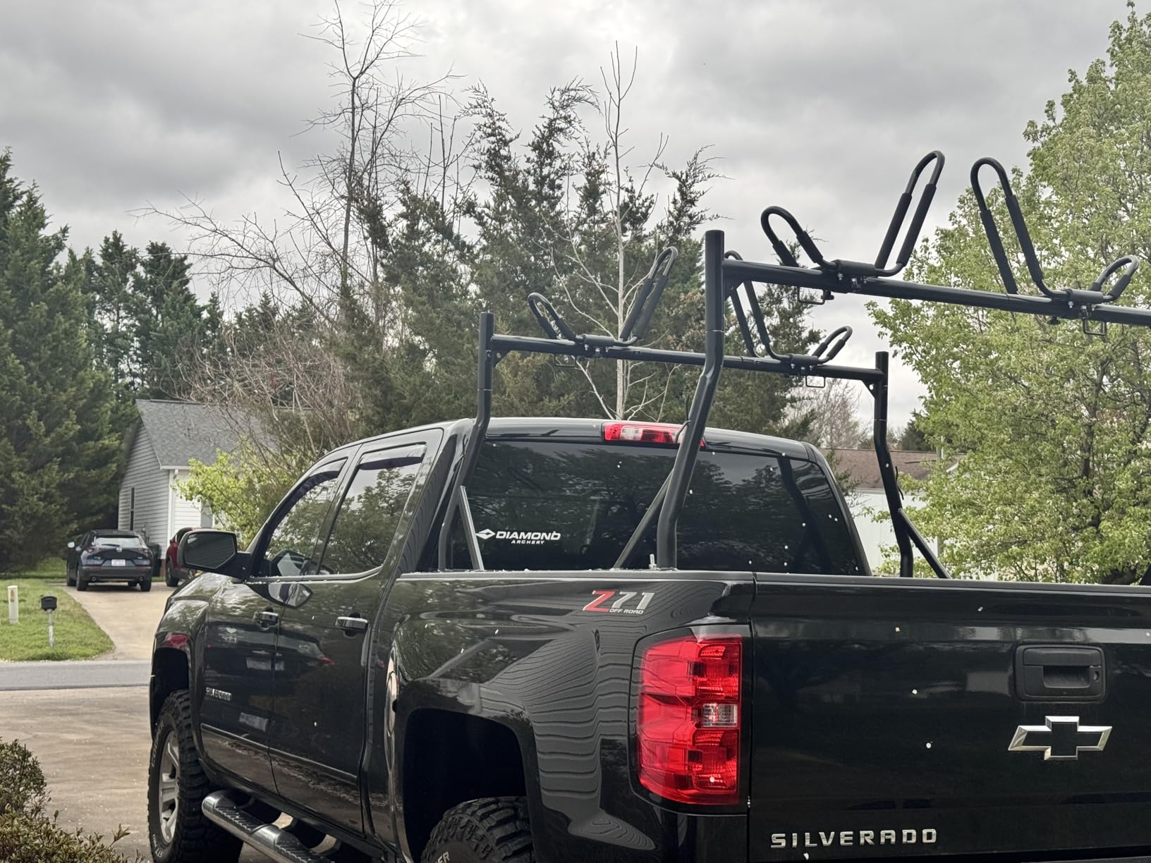 Non-Drilling Steel Truck Rack, Extendable Truck Bed Ladder Rack customer photo 1