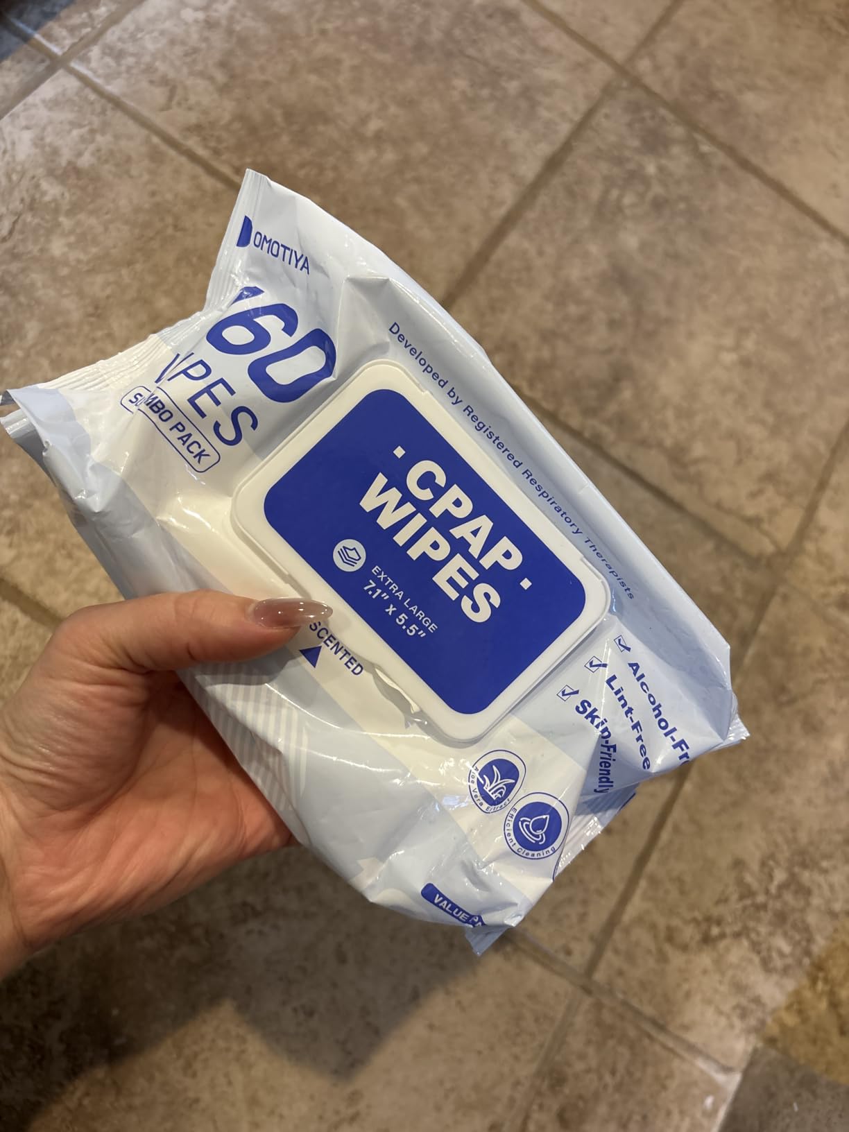 CPAP Mask Wipes, 160 Count Super Jumbo Pack, FSA/HSA Eligible, Extra Large & Moist, Unscented, Lint Free, Alcohol Free, Cleansing-Safe, Cleaning Wipes for Mask, CPAP Machine & Supplies, 1-Pack customer photo 2