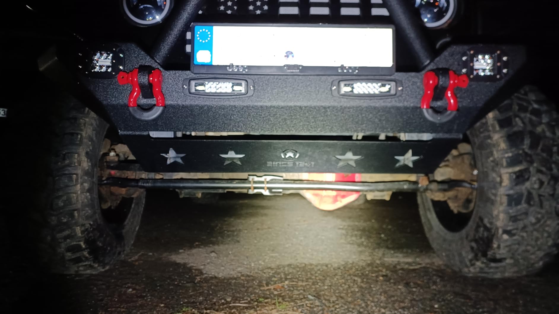 for Ford Bronco Front Skid Plate Carbon Steel Bumper Cover Compatible with 2021-2026 Ford Bronco 2/4 Doors, Lower Guard Engine Protection Protector (Not Fits Original Factory Bumpers) customer photo 1