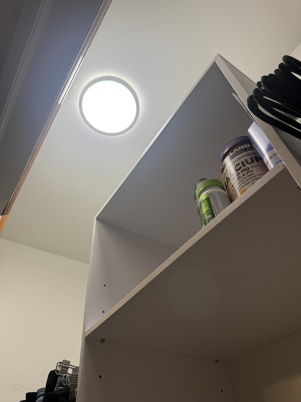 Matane Motion Sensor LED Ceiling Light with Remote, 12 Inch Wired Flush Mount Light 3000K 4000K 5000K, 2400LM Dimmable Motion Sensor Light Indoor for Closet Hallway Laundry Stairs White New Version customer photo 1