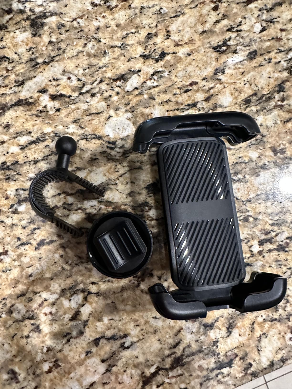 LISEN Bike Phone Holder, [Super Easy Install] Motorcycle Phone Mount Ebike Accessories Bicycle Handlebar Holder Mount Gifts for Adults Kids Men Mountain Mini Bike Scooter Gear Accessories, Black customer photo 2
