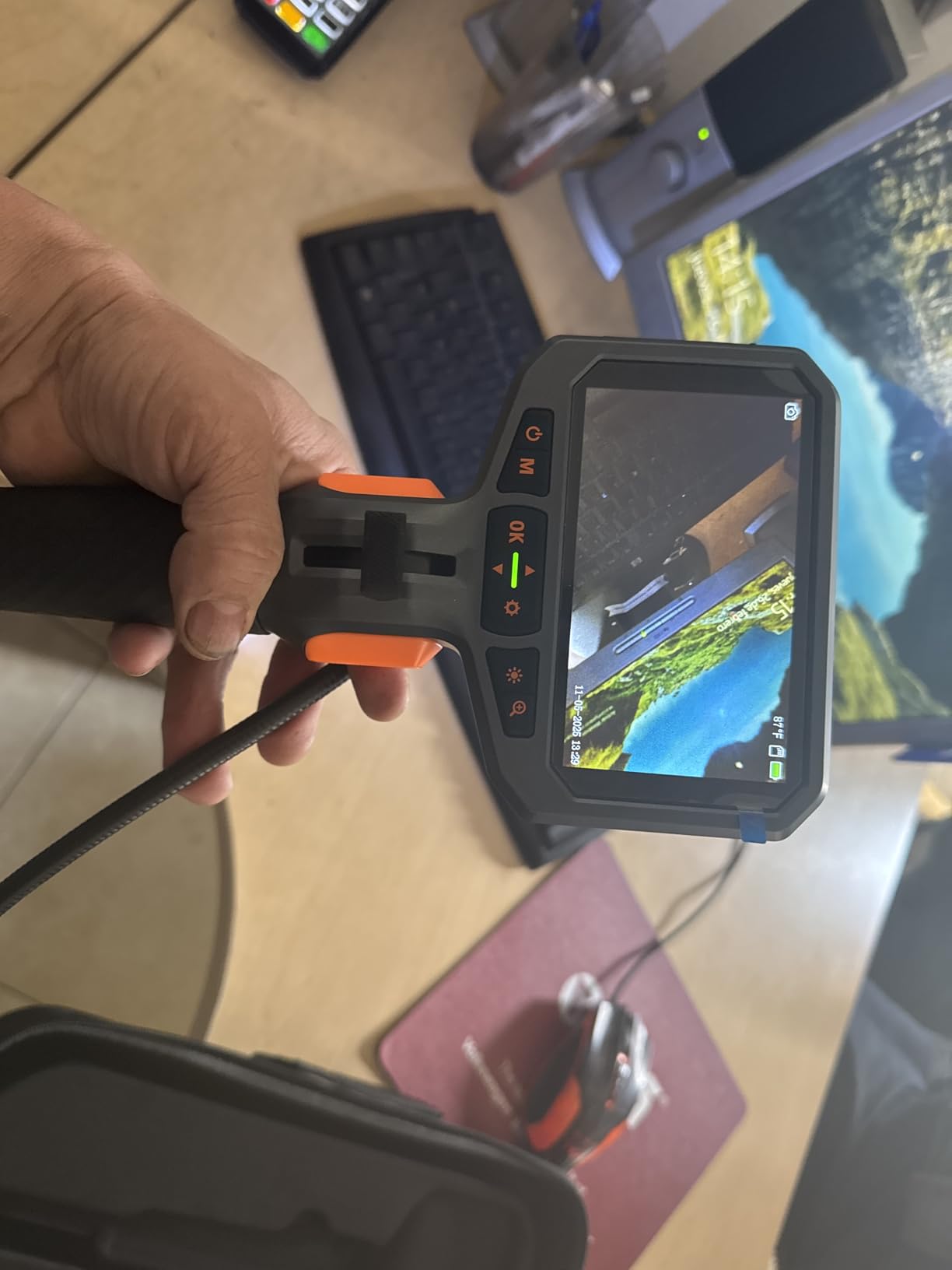 Teslong Articulating Borescope for Mechanic Automotive HVAC Wall Inspection customer photo 1