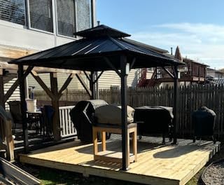 Modern Shade Aluminum Grill Gazebo 6x8 with USB Charging Power Strip, Black customer photo 1