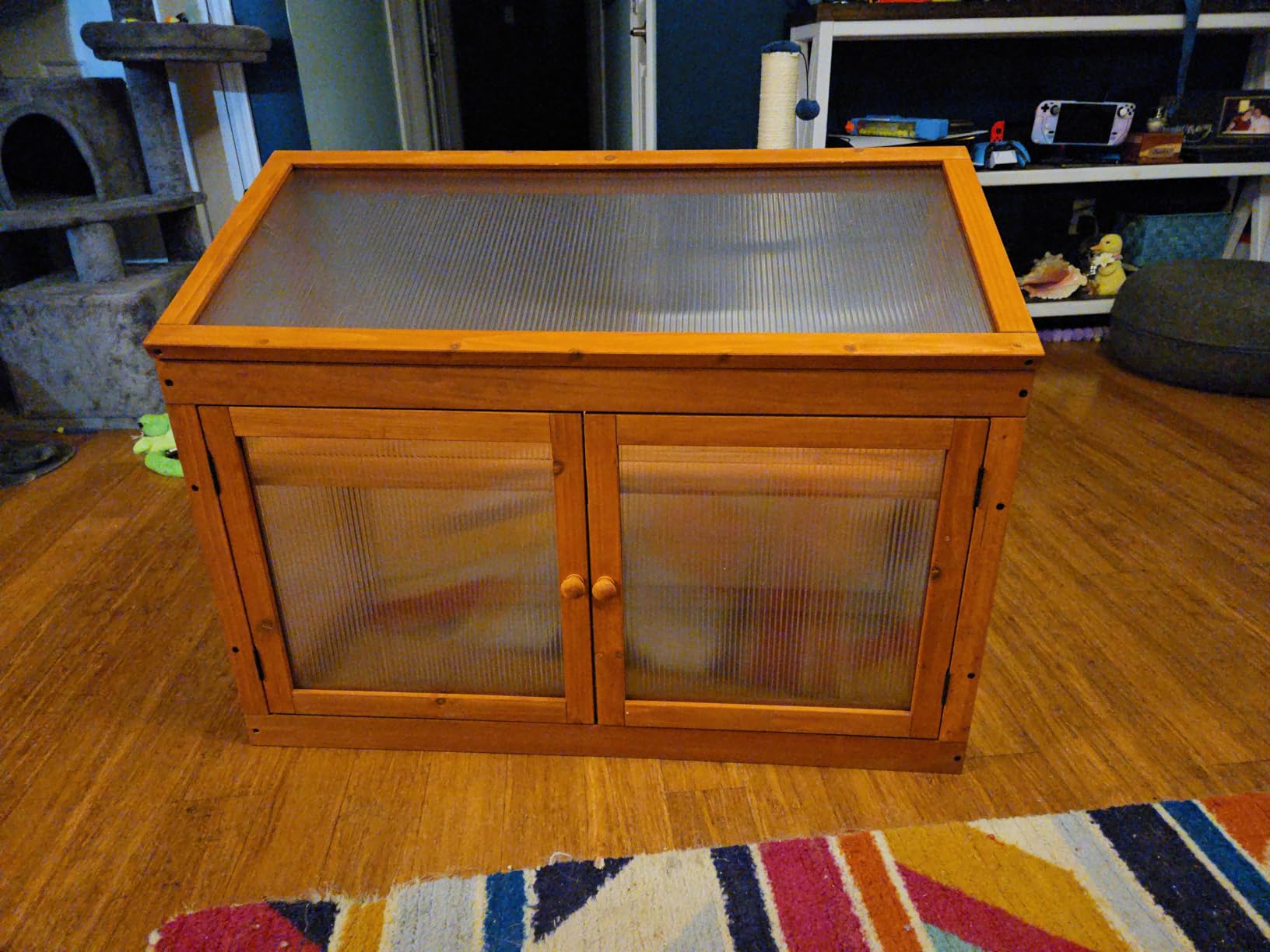 MCombo Wooden Cold Frame Garden Greenhouse Flower Planter 0160 (Dark Grey) customer photo 2