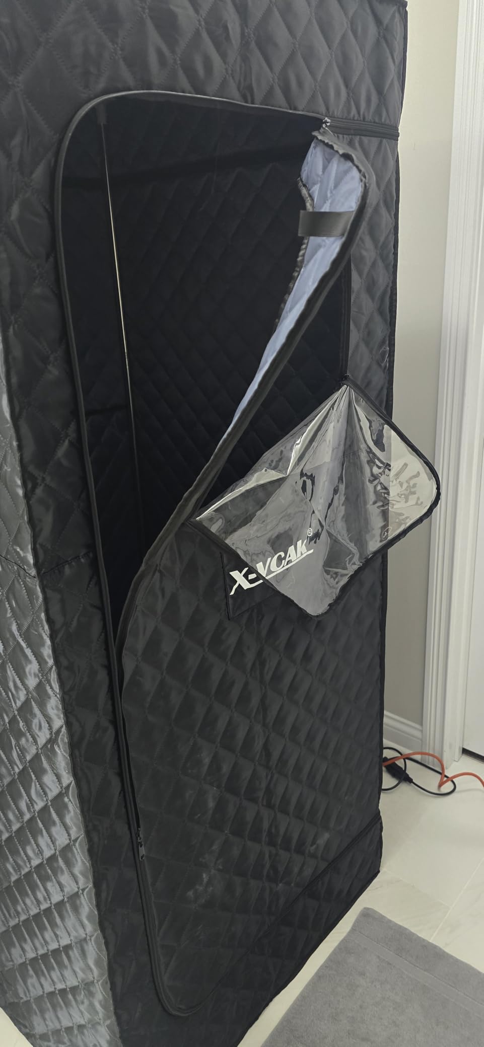 X-Vcak Upgraded Portable Sauna for Home,Relaxation, Steam Sauna for Home with Steamer, Remote Control, Folding Chair, 9 Levels customer photo 2