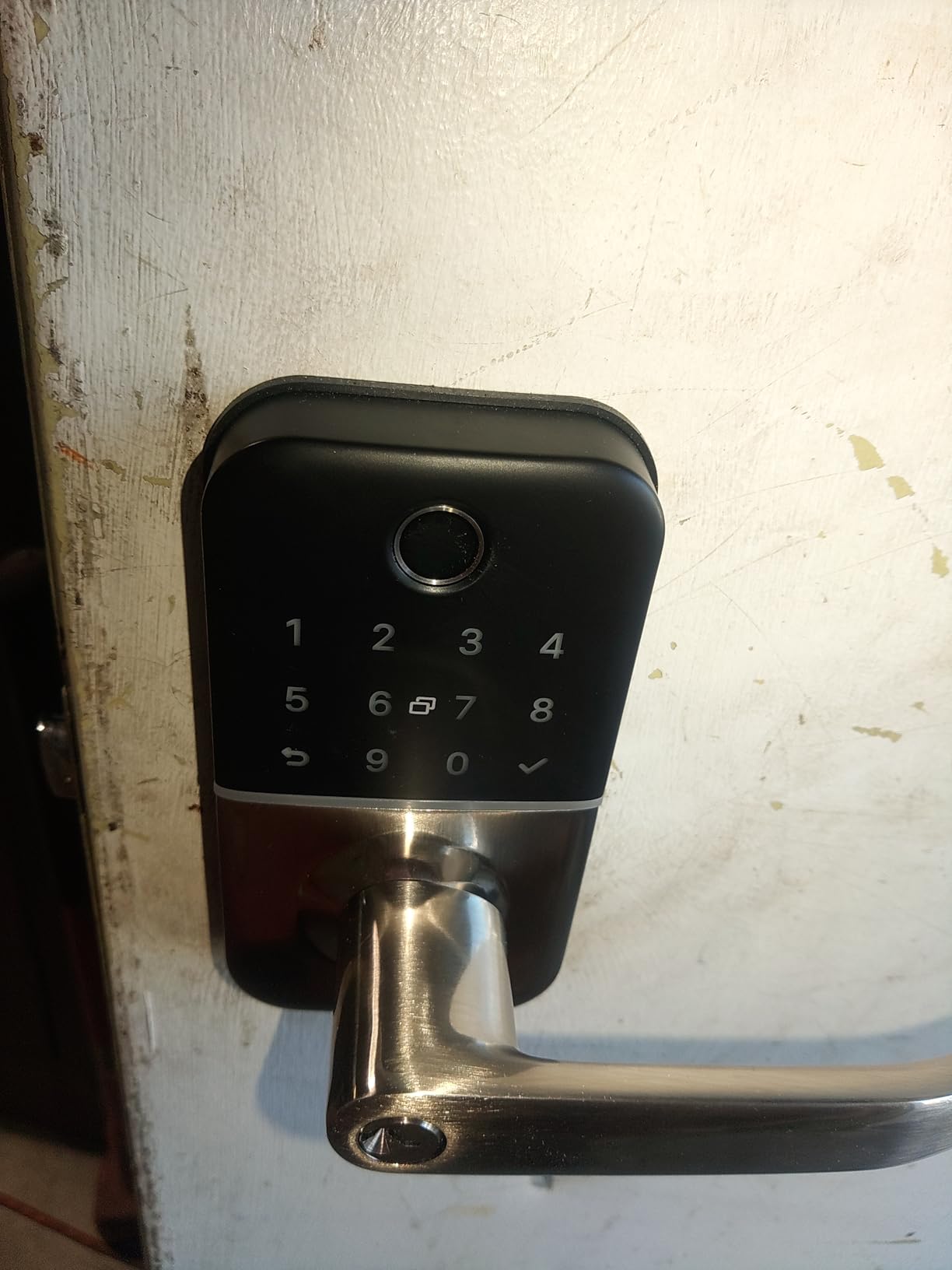 Keypad Smart Door Lock with Handle: Kucacci Keyless Entry Door Lock - Smart Lock for Front Door - Electronic Door Lock with Keypad for Exterior Door - Deadbolt Lever Alternative - Easy Installation customer photo 2